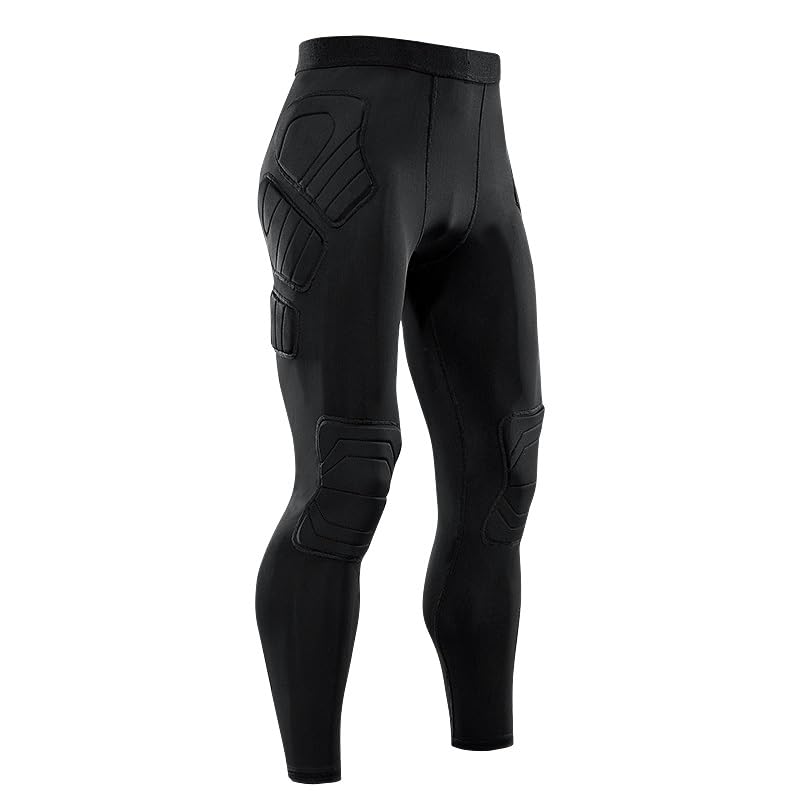 SASNMEO Compression Pants with Knee Pads - 8-Pad Football Girdle for Thigh & Knee Protection | Ideal for Football, Rugby & Contact Sports Training