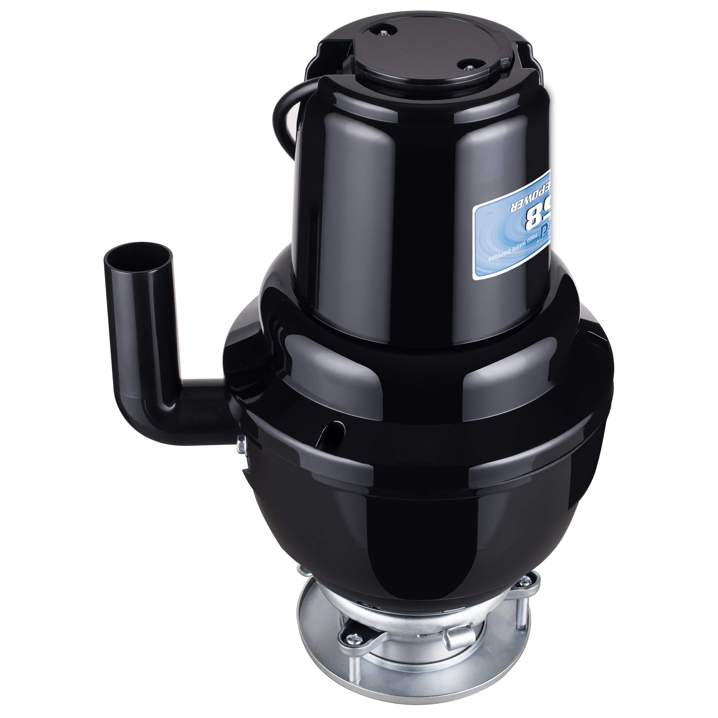 Premium 1-1/4 HP Stainless Steel Garbage Disposal System - Waste Maid WM-658-3B Anti-Jam Food Waste Grinder (Black) for Kitchen Sink Waste Management | Perfect for Home, Restaurant & Commercial Use