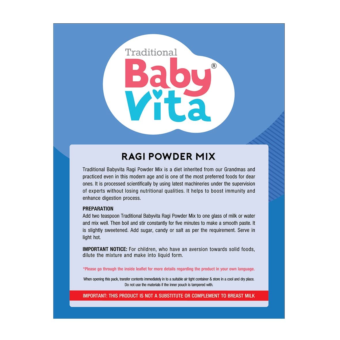 Organic Ragi Powder Mix | 100% Natural Finger Millet Flour | No Preservatives, No Additives | Gluten-Free & Vegan | 200g Pack | Perfect for Smoothies, Baby Food & Healthy Baking
