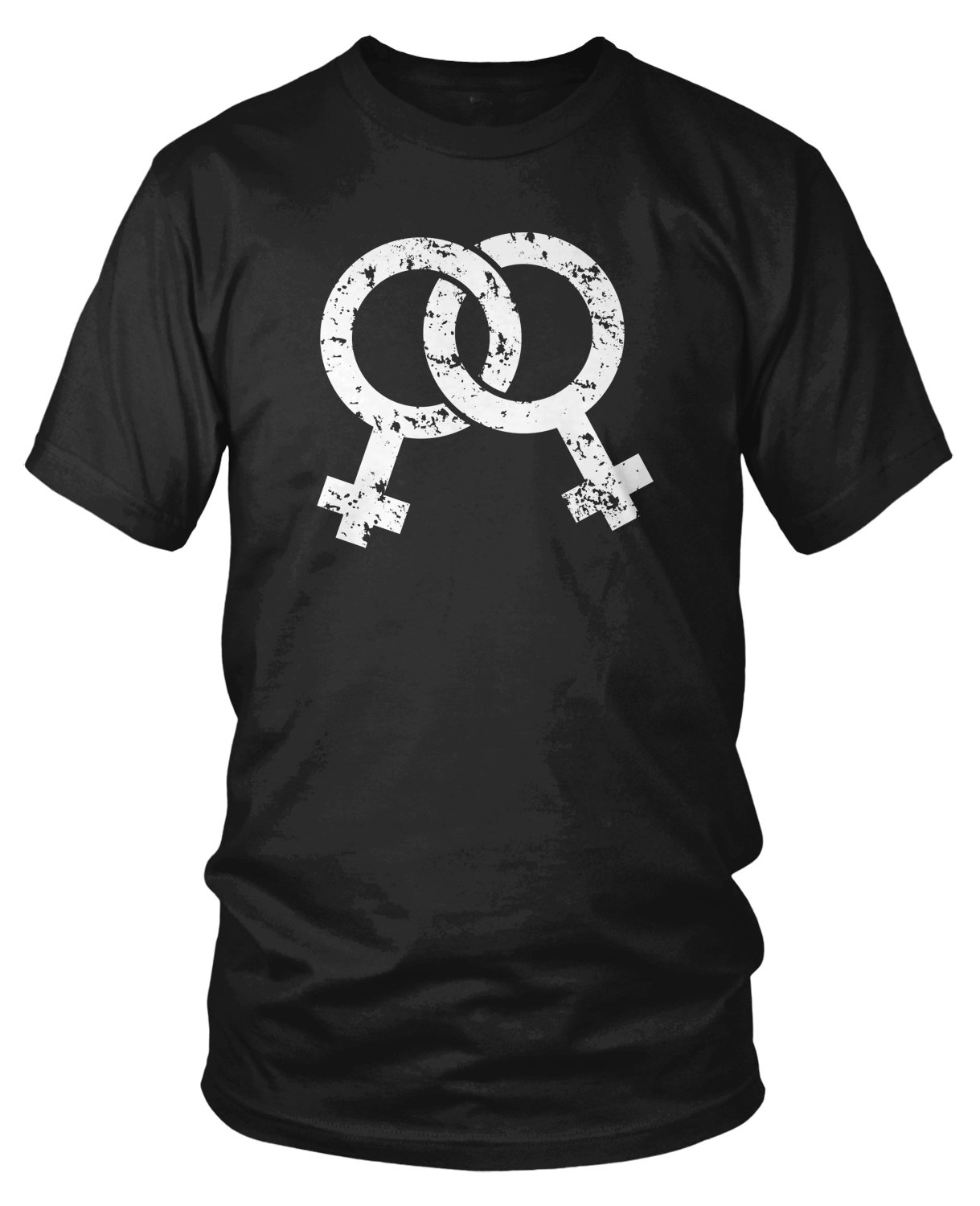 Amdesco Men's Two Venus Symbols T-Shirt - Feminist Pride Graphic Tee for Women's Rights Supporters | Casual Wear & Protest Outfit