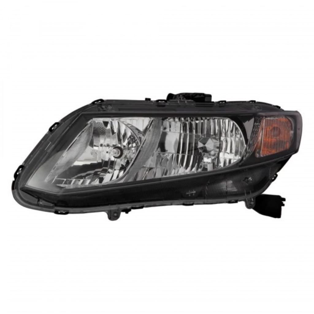 Honda Civic Sedan/Hybrid Headlight Assembly - Driver Side Compatible with 2013-2015 Models (HO2502150, 33150-TR0-A51) | Direct Replacement for Improved Night Visibility & Safety Driving