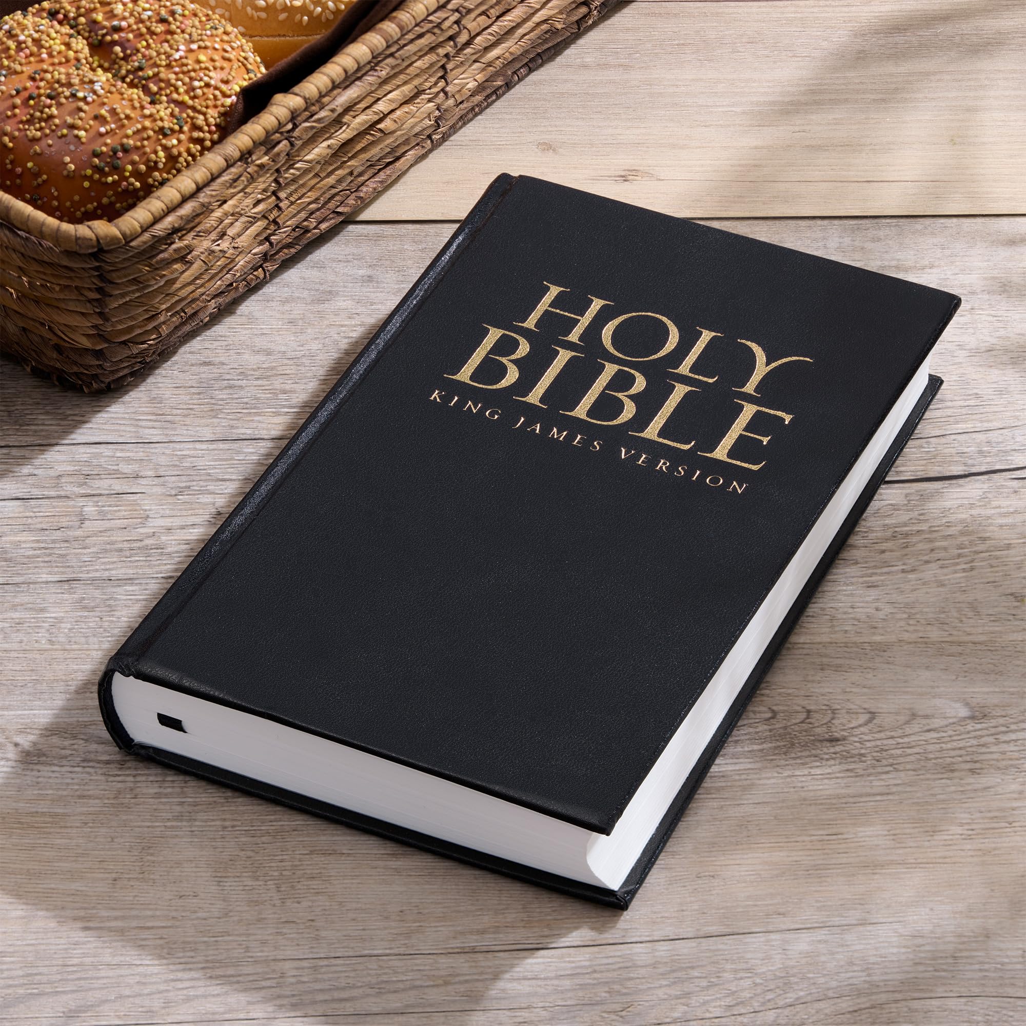 KJV Holy Bible Hardcover - Red Letter Edition with Ribbon Marker, King James Version, Black | Perfect for Church Services, Bible Study & Personal Worship