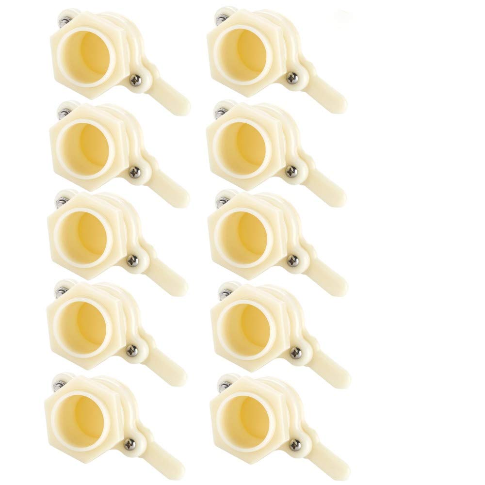 ZffXH 3/5/10 Pcs Beekeeping Honey Bucket Valve - Food Grade Plastic Spout Gate for 5 Gallon Buckets | Beekeeping Supplies & Honey Extraction Equipment for Home Brewing & DIY Projects