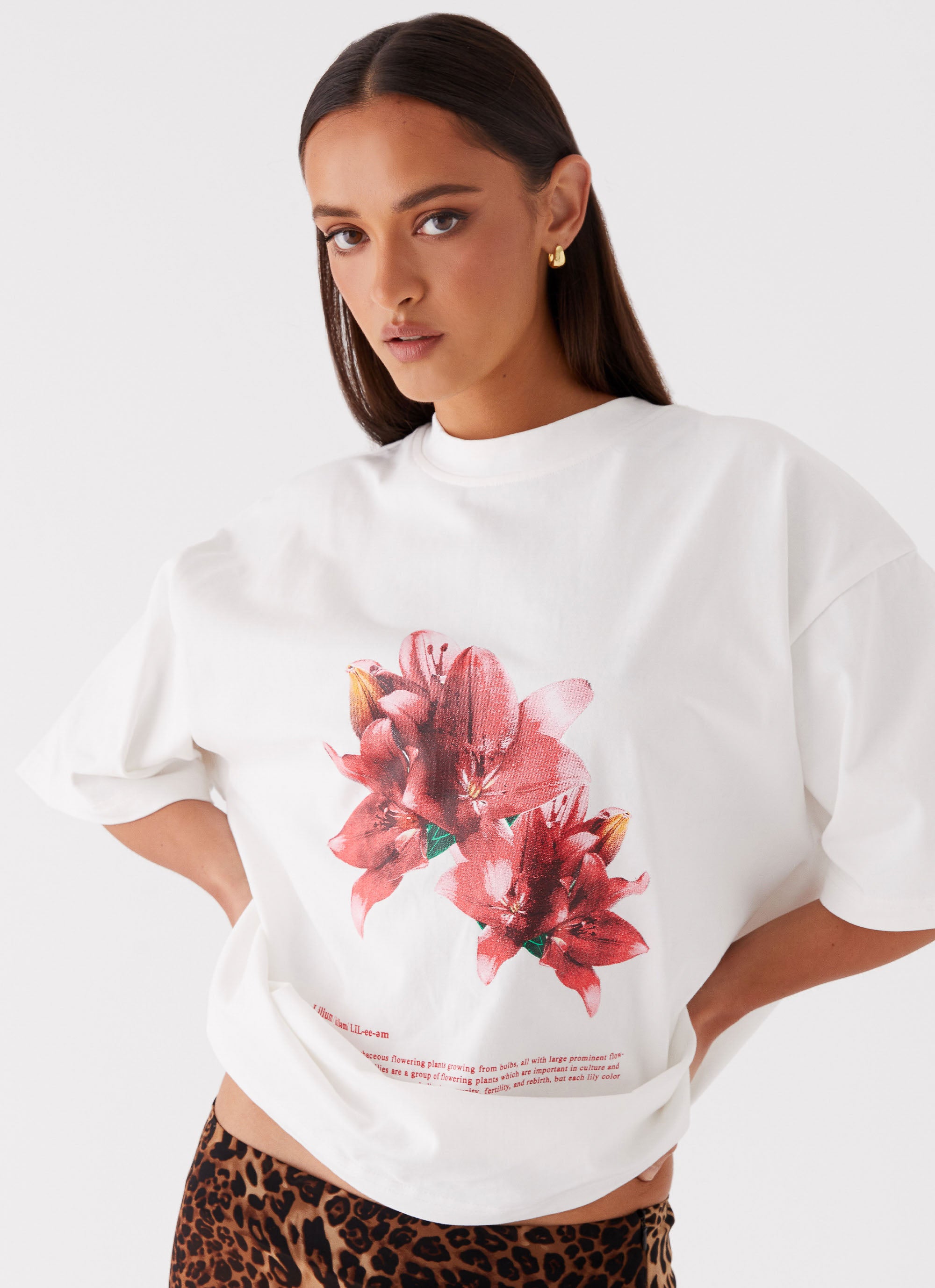 Born To Have Fun Oversized Graphic Tee - Trendy Tulip Print Cotton T-Shirt for Women | Casual Streetwear, Summer Outfits & Festival Fashion