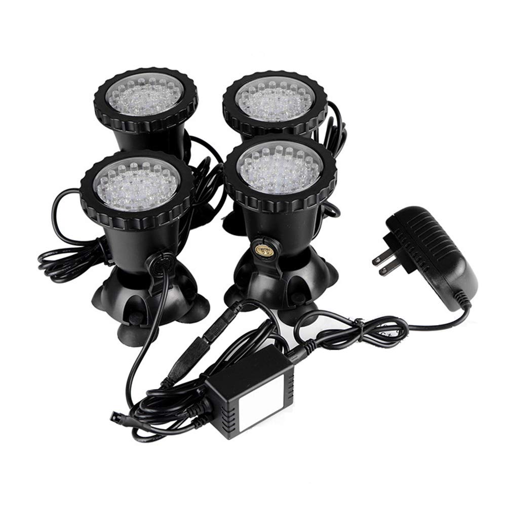 NDHENG 4-Pack Waterproof Submersible LED Lights with Remote Control - IP68 Underwater Spotlights for Aquariums, Ponds, Pools, Fountains | Color Changing Lights for Home Decor, Landscape Lighting & Water Features