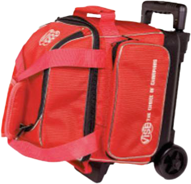 Vise 1 Ball Roller Bowling Bag - Red | Durable & Lightweight Bowling Ball Carrier with Wheels | Perfect for League Play, Tournaments & Practice Sessions