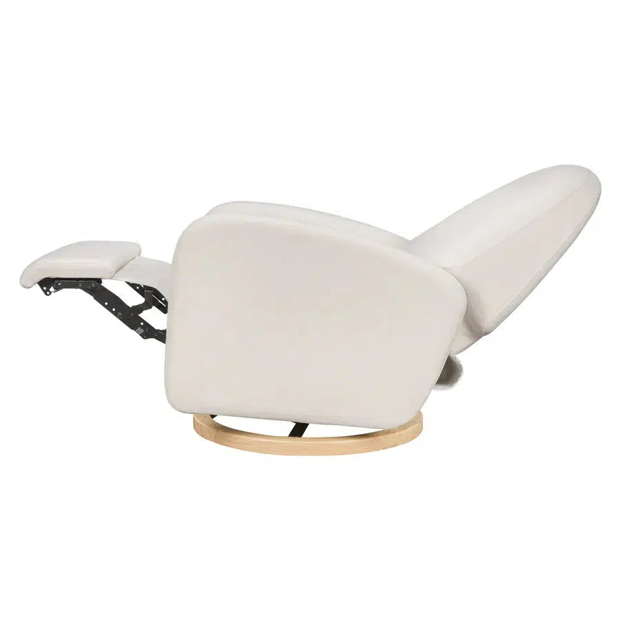 Babyletto Nami Electronic Glider Recliner Chair - Cream Eco Weave Performance Fabric for Nursery, Baby Room & Breastfeeding Comfort - Power Motion with USB Charging Port