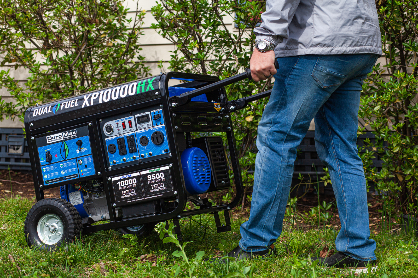 10,000W Dual Fuel Portable Inverter Generator with CO Alert - Reliable Backup Power for Camping, RV, Home & Emergency Use