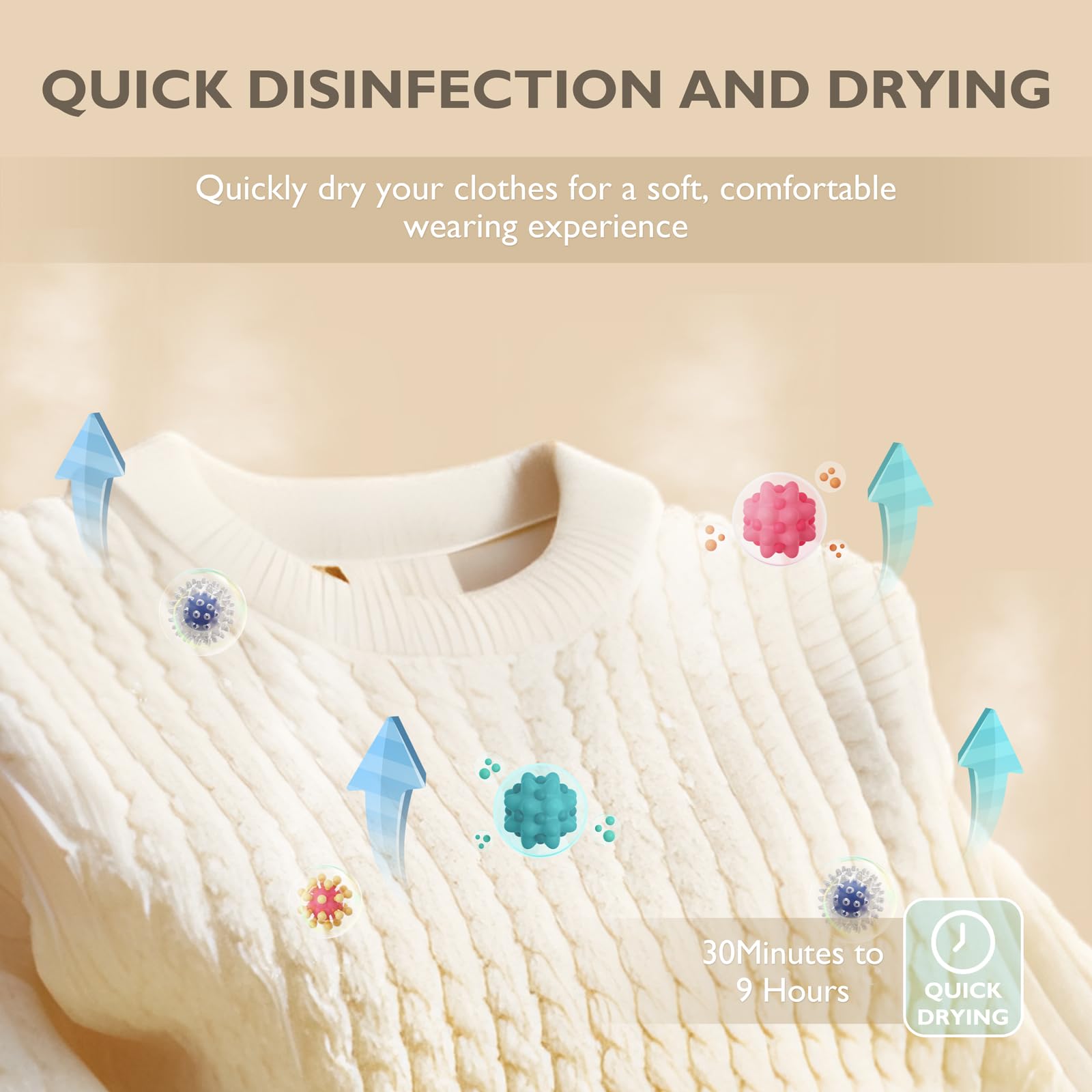 Lagute Portable Clothes Dryer | Compact Mini Electric Laundry Dryer & Underwear Warmer for Apartments, Dorms, RVs | Fast Drying for Travel, Camping & Small Spaces