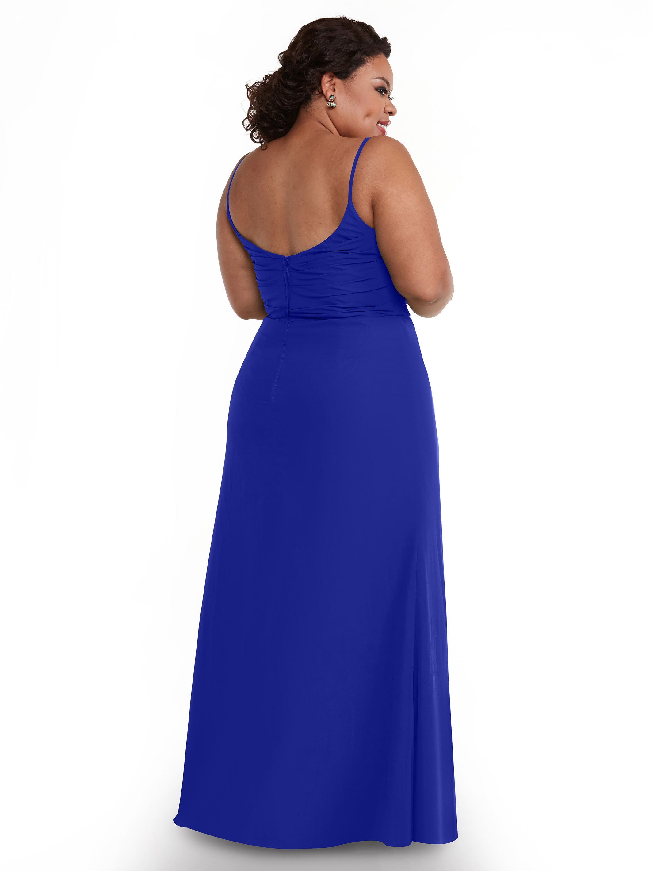 Elegant 80169 Chiffon Sheath Bridesmaid Dress with Pleated Bodice - Perfect for Weddings, Formal Events & Special Occasions