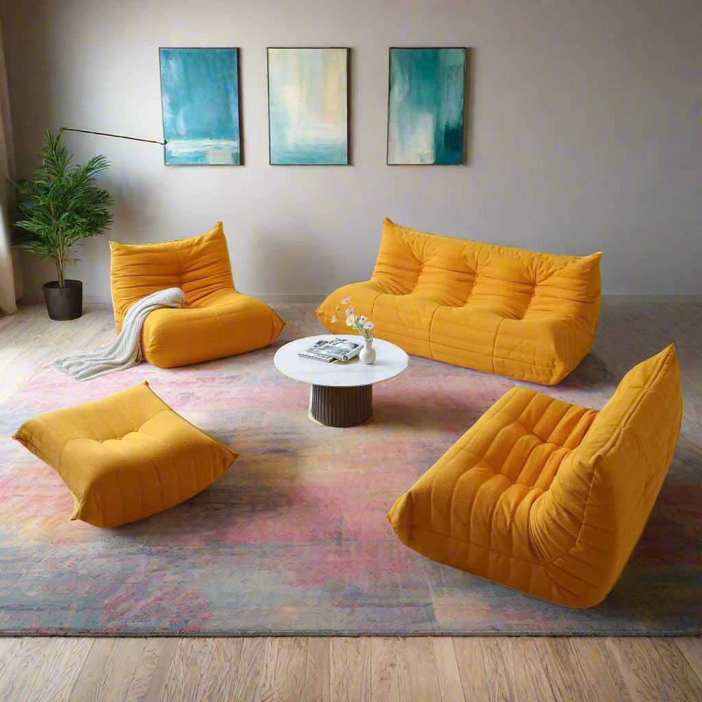 Modular Cozy Togo Sofa Set - Ultra Comfortable Modern Sectional Couch for Living Room | Perfect for Small Spaces, Apartments & Home Theater Seating