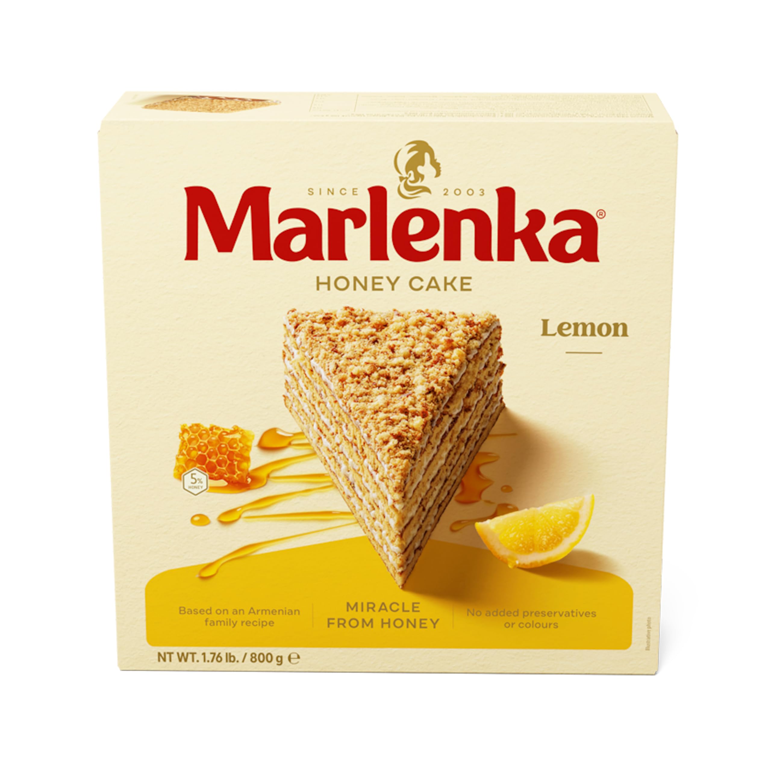 Marlenka Lemon Honey Cake - Authentic Czech Dessert for Holidays, Gifts & Special Occasions | Perfect for Afternoon Tea, Birthday Parties & Family Gatherings