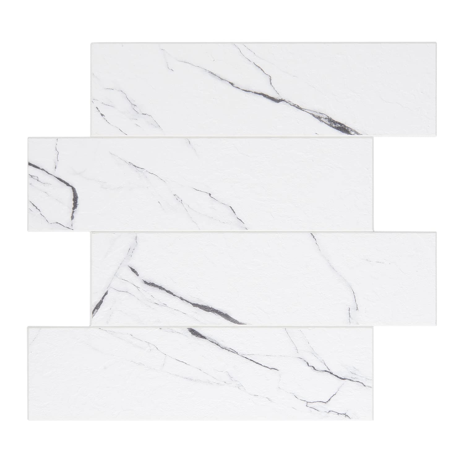 Avant Decor 8-Pack Stone Composite Subway Tiles - Peel & Stick Backsplash for Kitchen DIY
