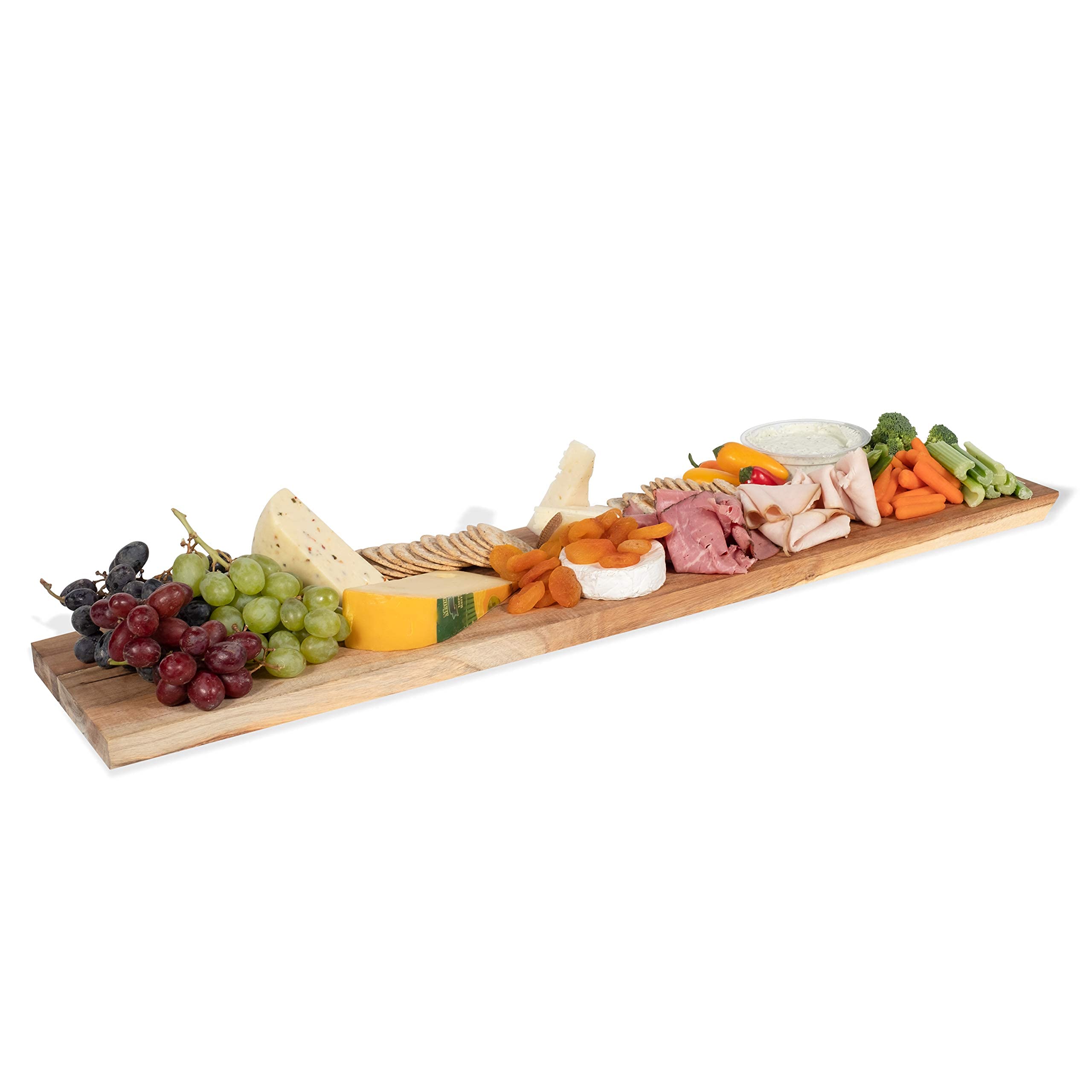 Brightmaison Maggio Acacia Wood Charcuterie Board & Cutting Board - Wall Mountable & Tabletop Kitchen Decor for Cheese, Charcuterie & Entertaining