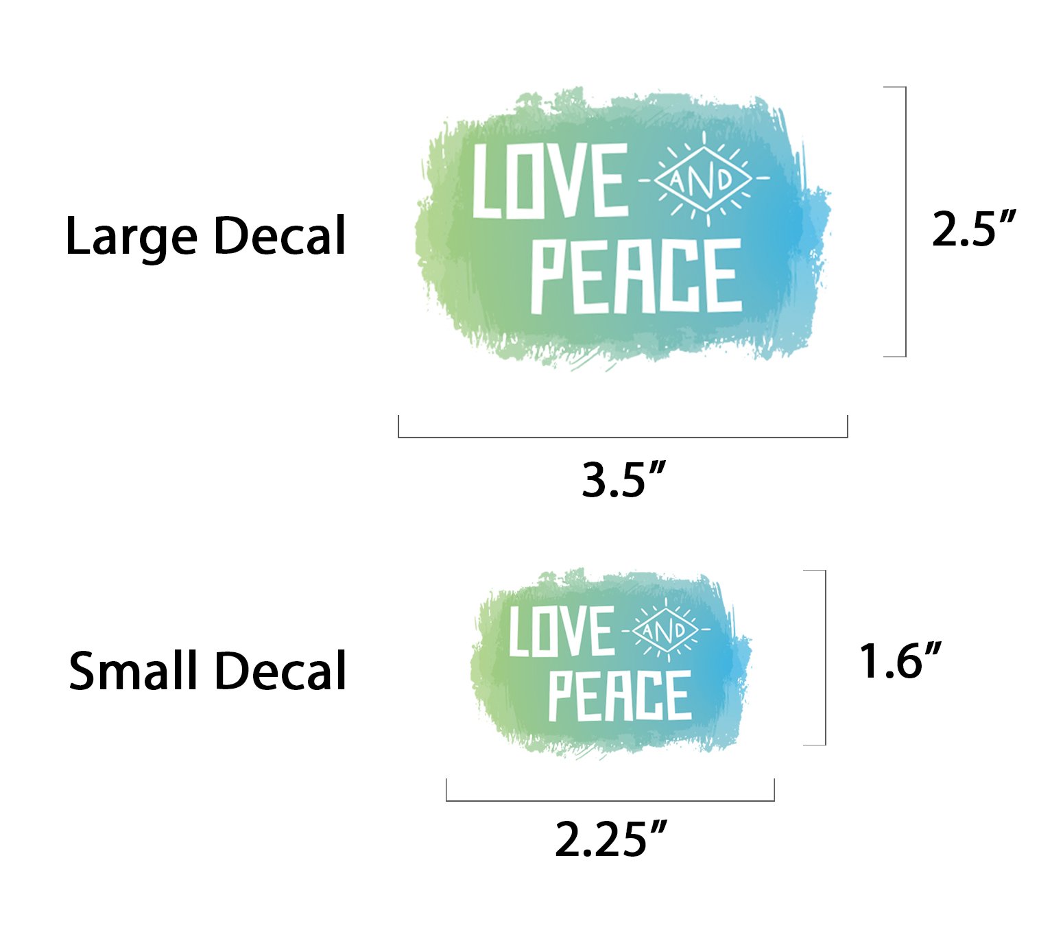 Everywhere Safe Tumbler Mug Decals - Love and Peace Design, Waterproof Vinyl Stickers for Cups, Tumblers & Bottles - Perfect for DIY Crafts, Gifts, and Personalization