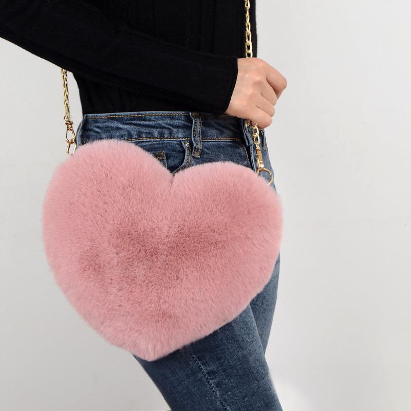 Stylish Women's Cute Kawaii Faux Fur Crossbody Bag - Trendy Animal Print Shoulder Purse for Casual Outings, Date Nights & Shopping