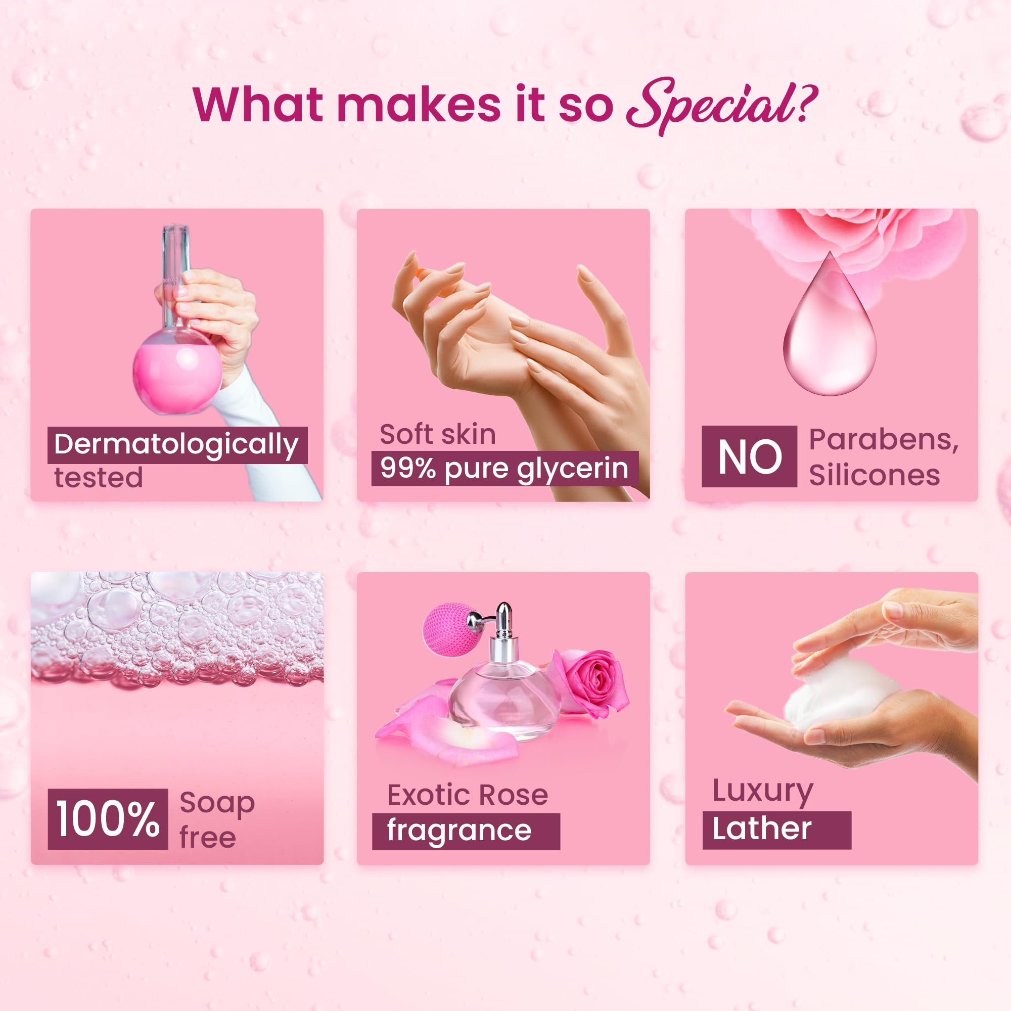 Dabur Gulabari Shower Gel with Damask Rose & Jojoba Oil - 250ml | Exfoliating Rose Extract Beads | Paraben & Silicone Free | 99% Pure Glycerin Body Wash | Soap Free for Sensitive Skin | Perfect for Daily Hydration & Relaxing Bath Time