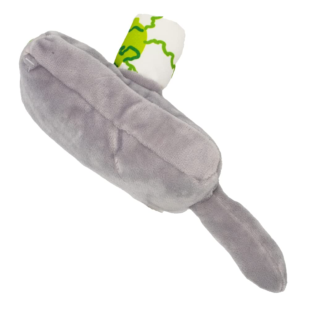Buckle-Down Rick and Morty Portal Gun Plush Dog Toy with Squeaker - 10.5