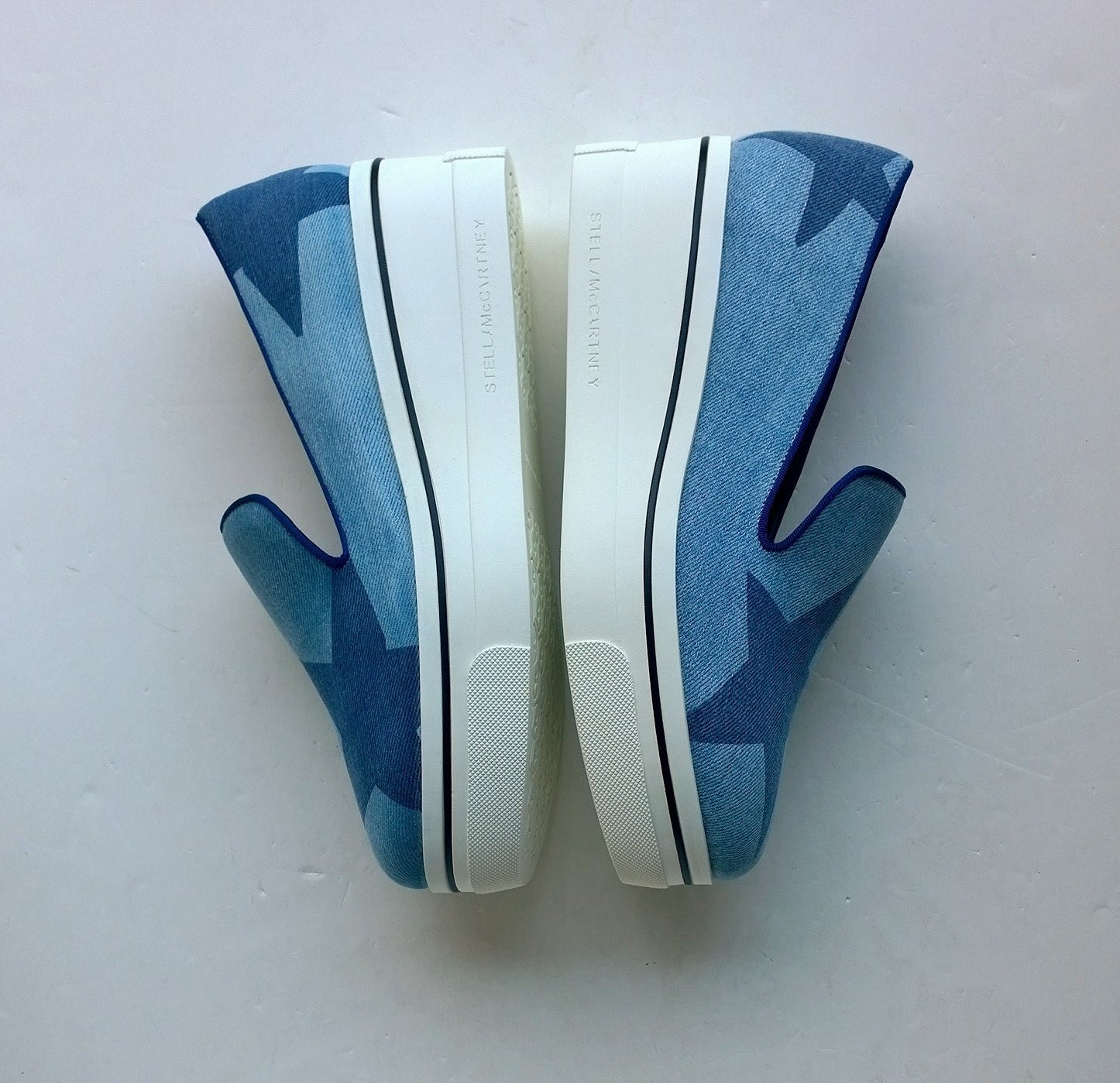 Stella McCartney Vegan Binx Denim Sneakers Loafers - Eco-Friendly Women's Casual Shoes for Everyday Wear & Sustainable Fashion