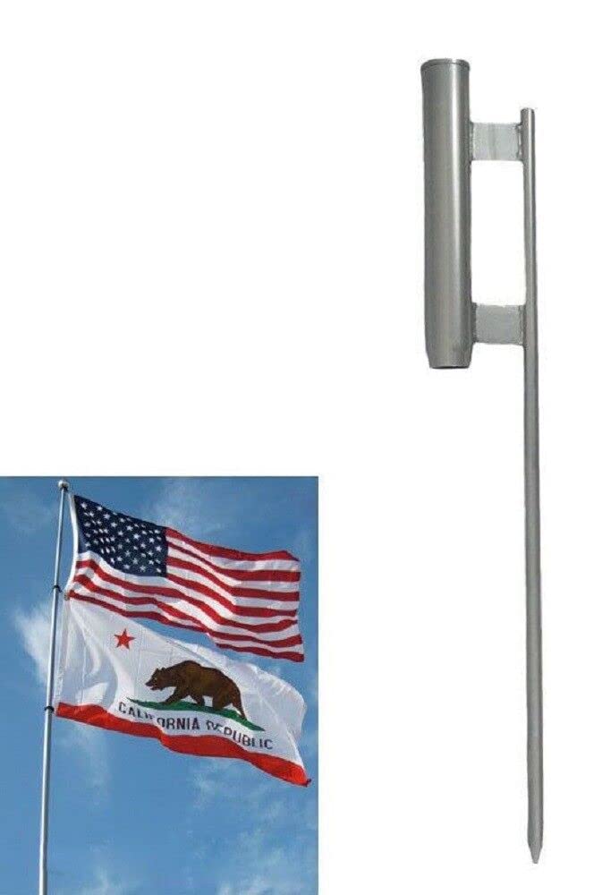PIÑATAS OLE Flags, Banners & Signs - 28ft Fiberglass Flag Pole with Ground Spike for Outdoor Decorations | Perfect for Backyards, Parks, and Patriotic Events