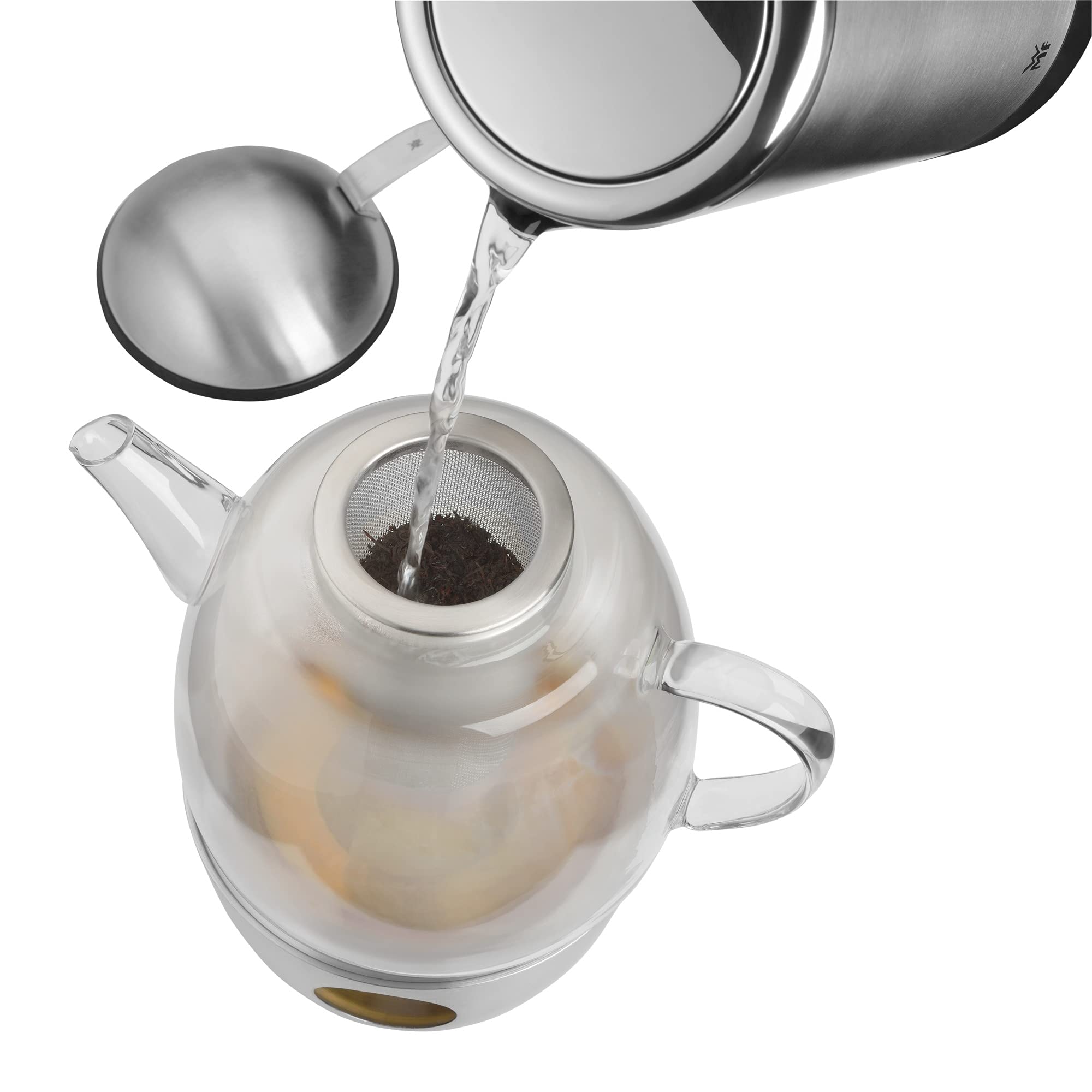 WMF SmarTea 631096030 Stainless Steel Teapot Set with Infuser - 34oz, Perfect for Loose Leaf Tea, Iced Tea & Herbal Brewing - Ideal for Home, Office & Tea Parties