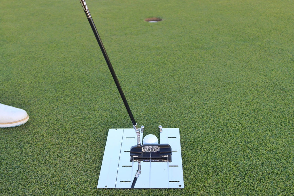Short Game Gains Signature Stainless Steel Putting Mirror - Golf Training Aid for Improved Putting Accuracy - Perfect for Indoor/Outdoor Practice & Backyard Drills