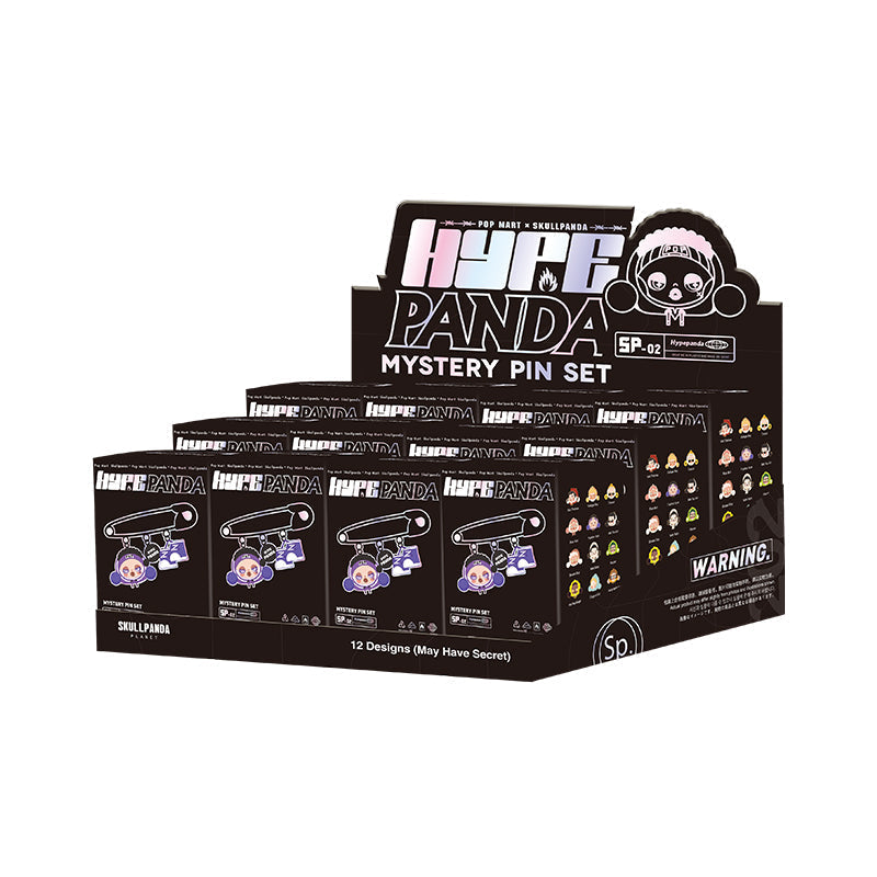 POP MART SKULLPANDA Hypepanda Series Safety Pin Badge Blind Box - Collectible Anime Character Pins for Backpacks, Jackets & Gifts - Kawaii Cute Mystery Box for Fans & Cosplay Accessories