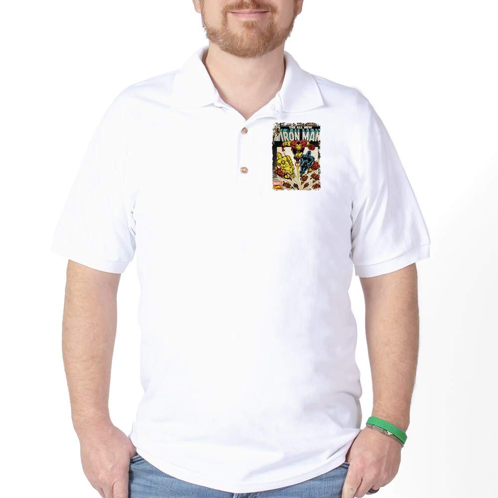 Iron Man Golf Shirt - Men's Marvel Superhero Polo Shirt for Golfing, Casual Wear & Fan Events | Lightweight & Breathable Performance Fabric
