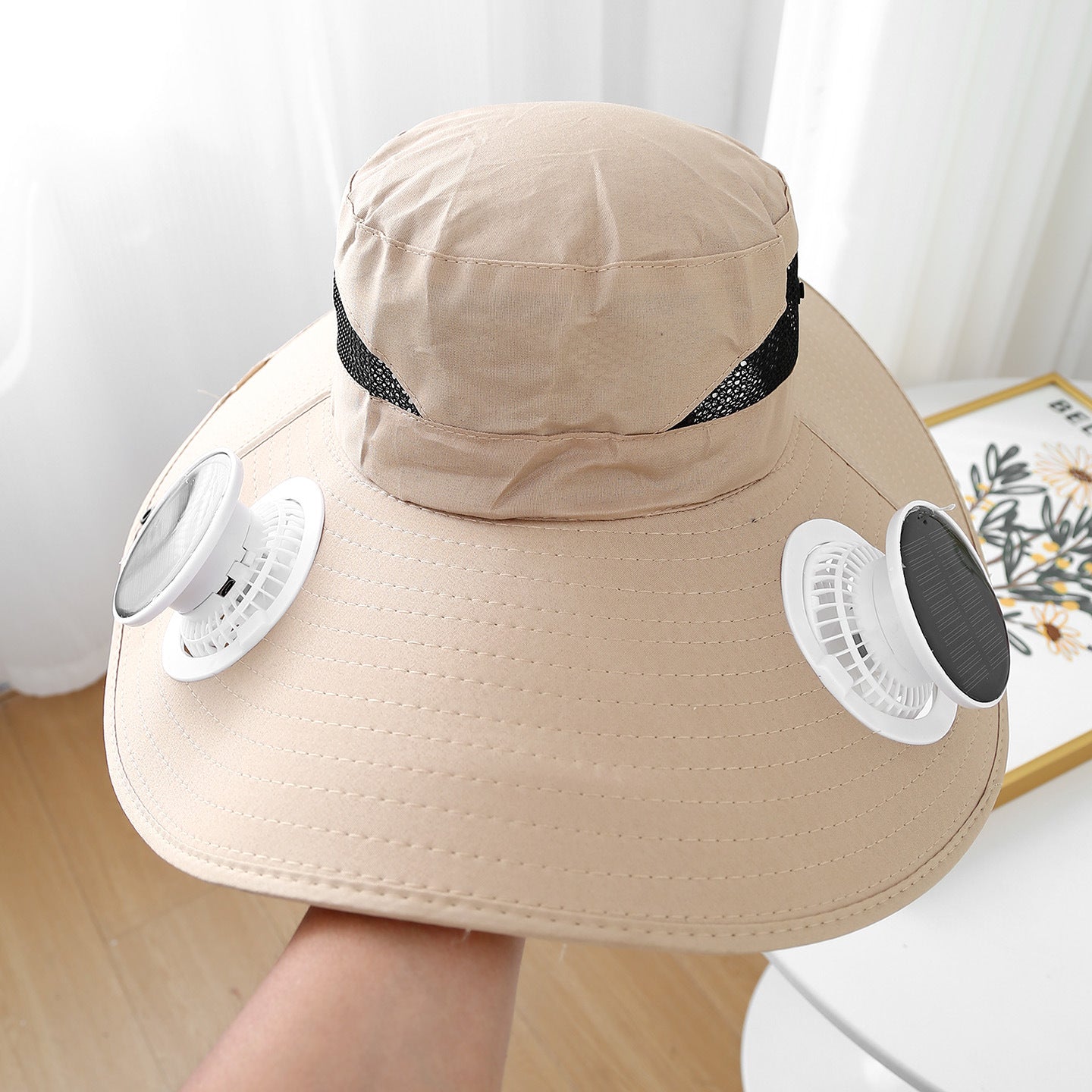 Electric Sun Hat with Large Brim & Built-in Fan - UV Protection Summer Fisherman Hat for Outdoor, Beach, Gardening & Travel