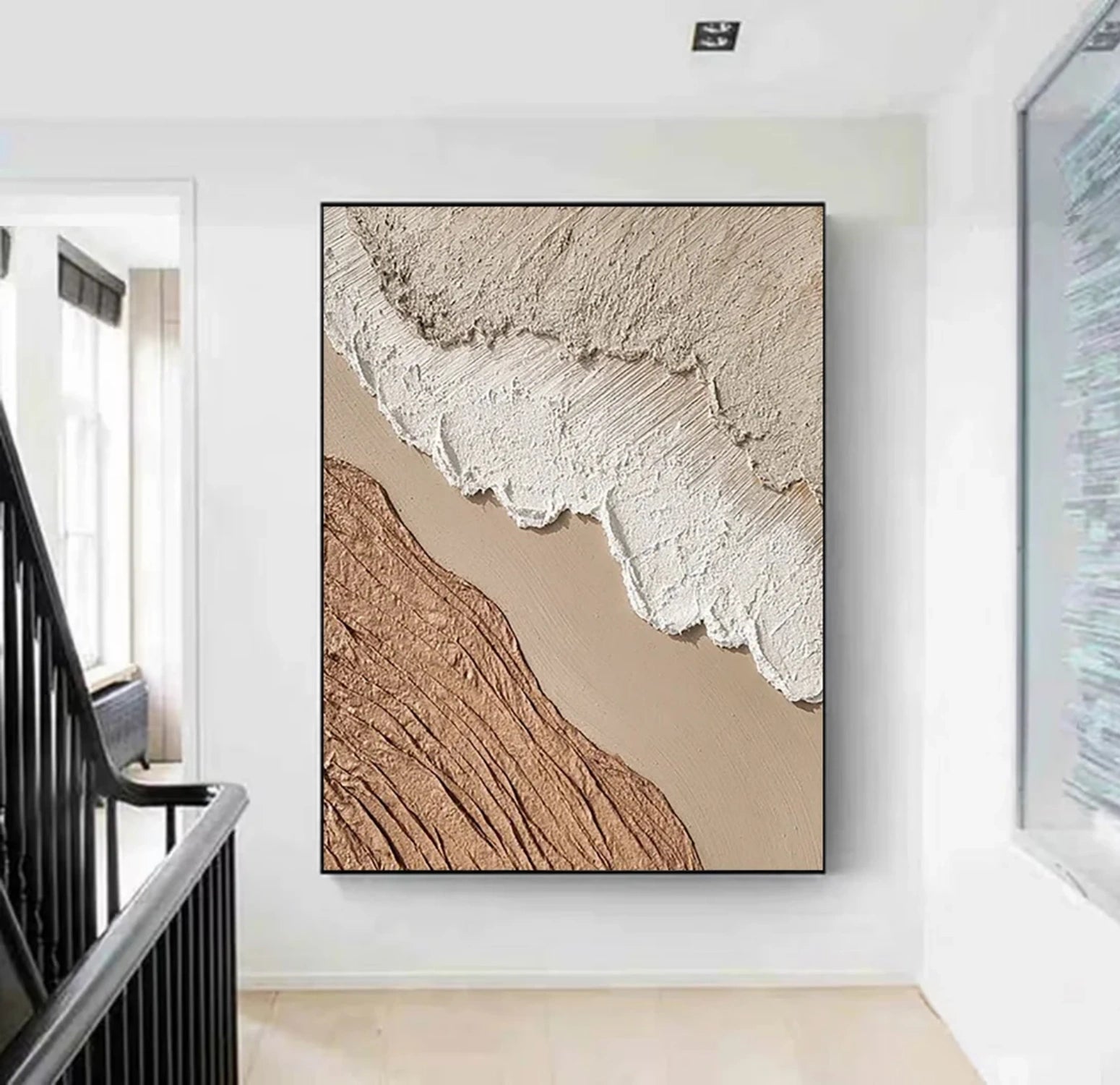 Beige & Brown Abstract Wall Art Print #BB141 - Modern Home Decor for Living Room, Bedroom & Office