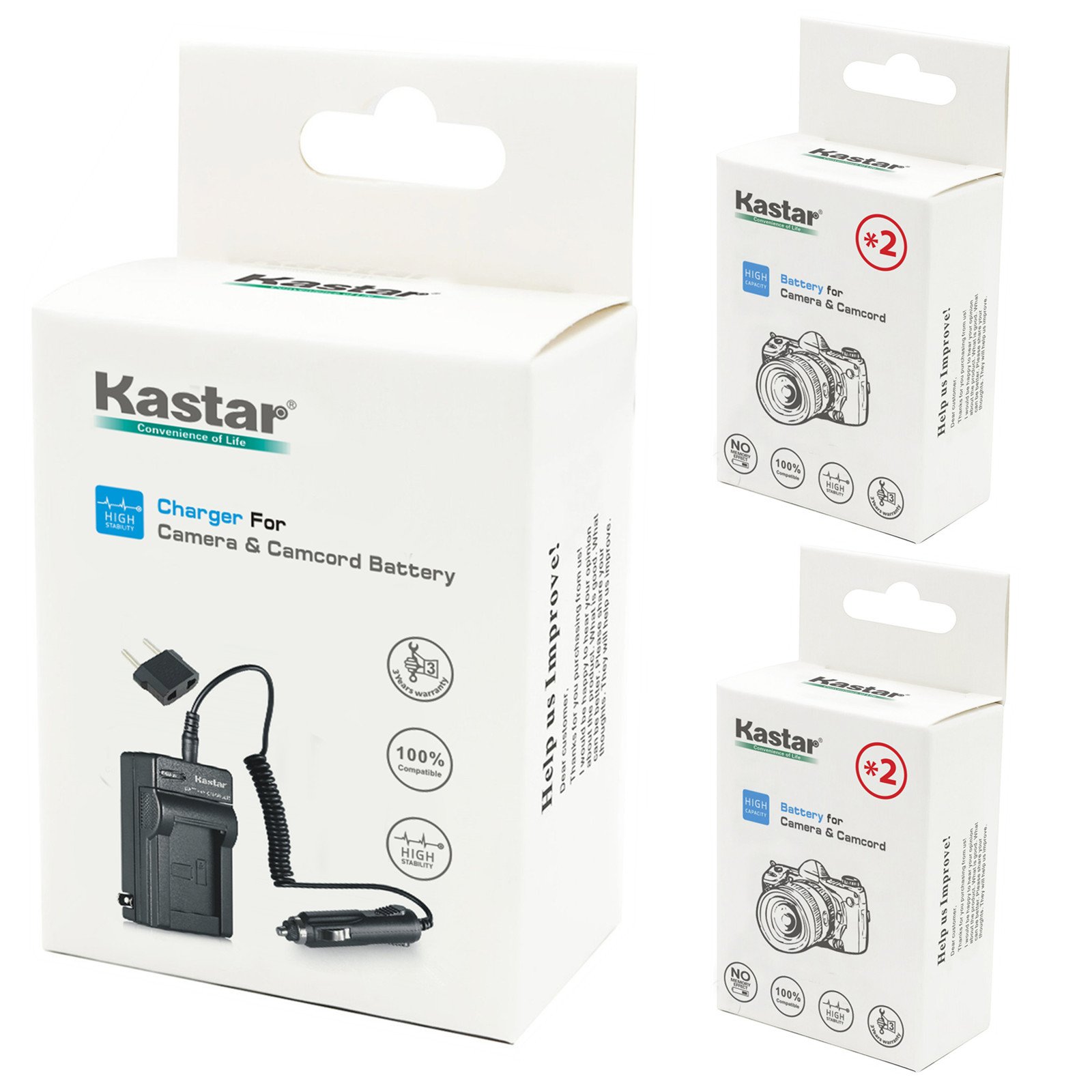 Kastar VW-VBX070 4-Pack Rechargeable Battery and Charger Kit - Compatible with Pentax D-Li88, Panasonic VW-VBX070, Sanyo DB-L80/DB-L80AU - Perfect for Digital Cameras, DSLRs, and Video Cameras - Ideal for Travel, Photography, and Professional Use