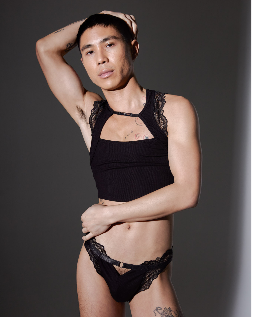 Kane Cropped Tank Top & Jockstrap Set for Men - Sexy Workout Outfit, Gym Wear, Dance Costume - Perfect for Fitness, Bodybuilding, and Performance