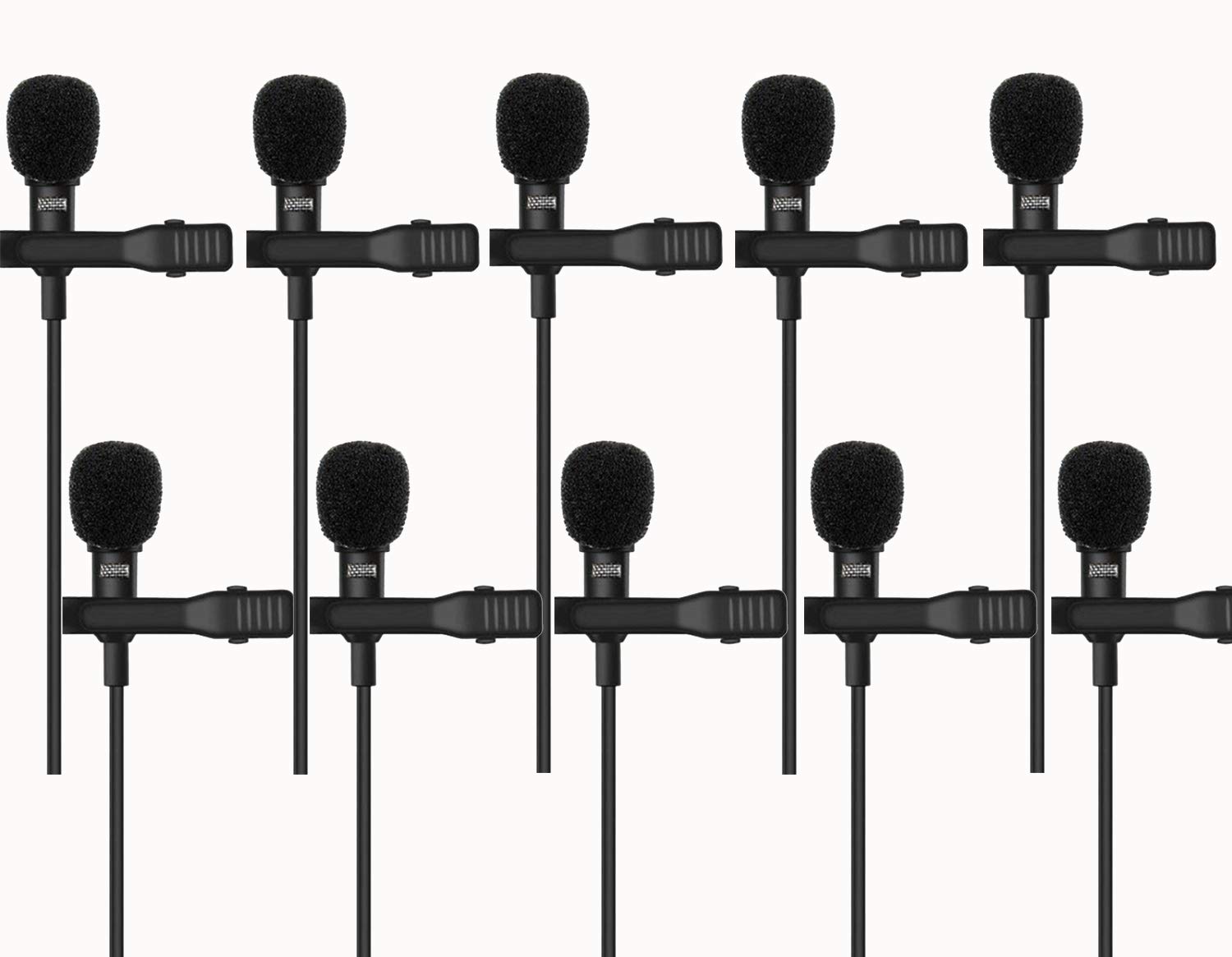 20 Pcs Metal Lapel Mic Clips with Foam Windscreen Covers - Durable Lavalier Microphone Clips Kit for Podcasting, Interviews & Public Speaking