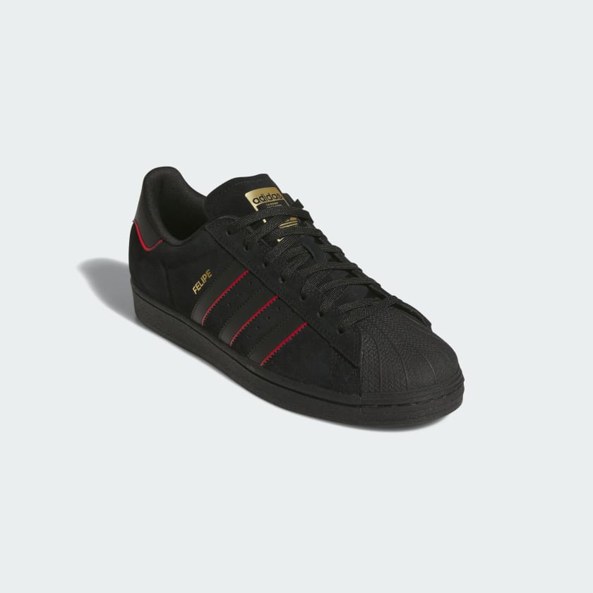 Adidas Superstar ADV x Felipe Sneakers [JR7831] - Black/Red Colorway - Men's Casual Shoes for Streetwear & Everyday Wear