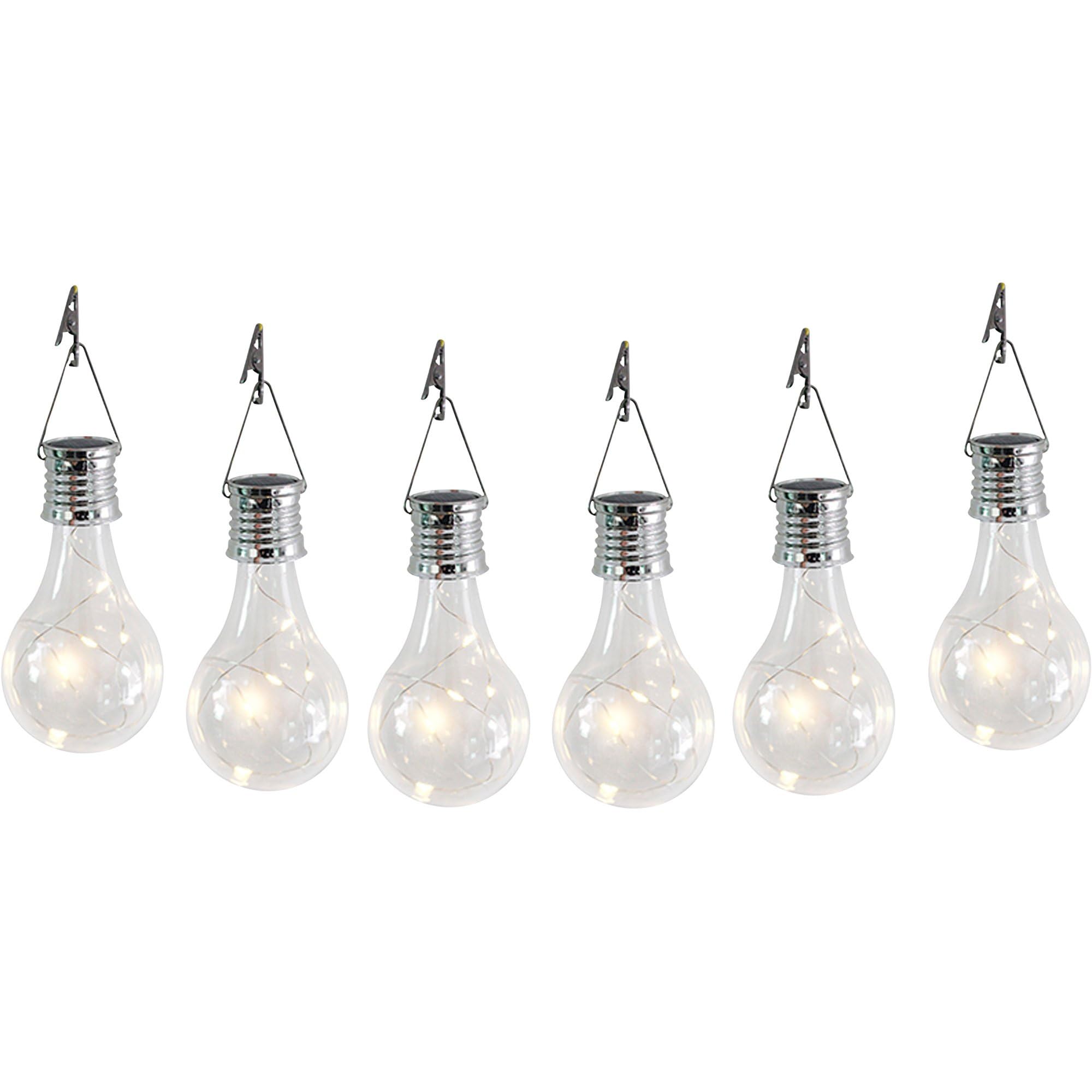 Nature Power 21906 Solar Powered Outdoor Clip Lights - Waterproof Clear LED Garden Lights for Fence, Deck, Pathway & Patio Decor