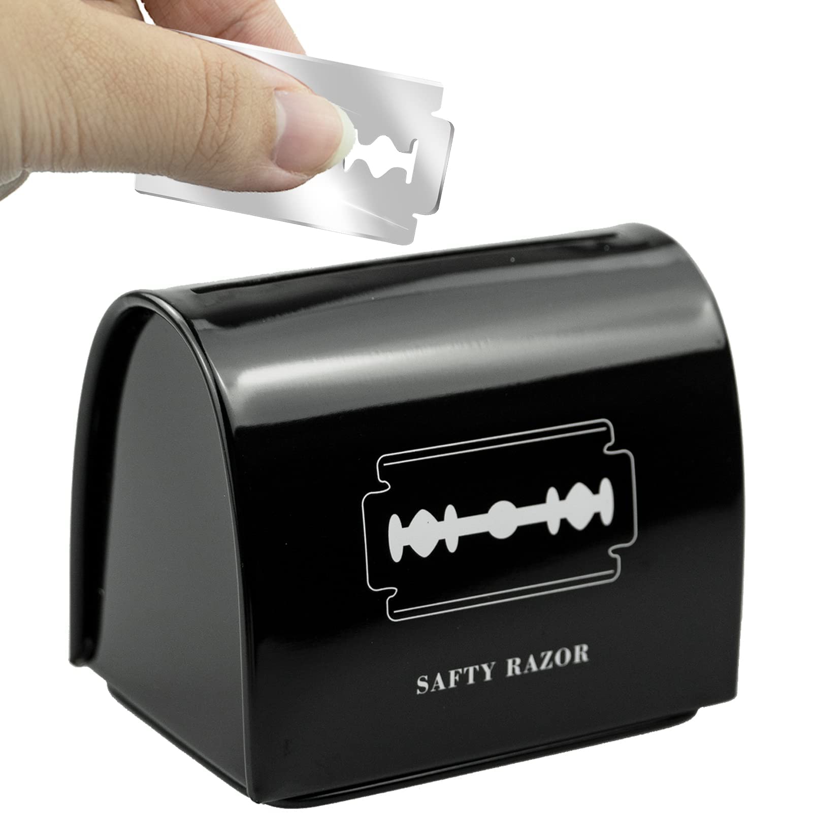 Safe Razor Blade Disposal Case - Secure Storage Bank for Used Double Edge Safety Razor Blades | Eco-Friendly Shaving Accessory for Home & Travel Use