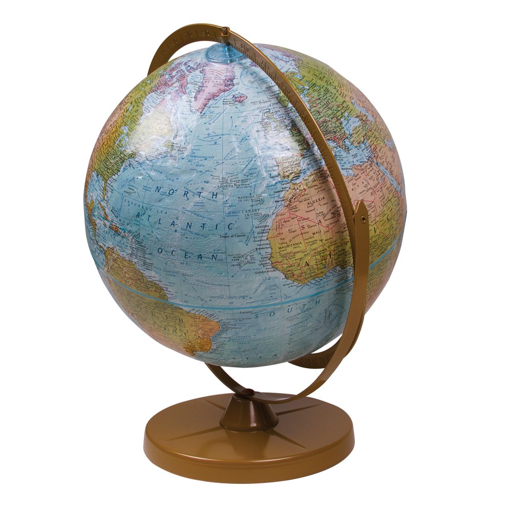 Replogle World Ocean Series Landforms Desk Globe (13031) - Educational Geography Globe for Kids & Students, Perfect for Home, Office, or Classroom Decoration & Learning