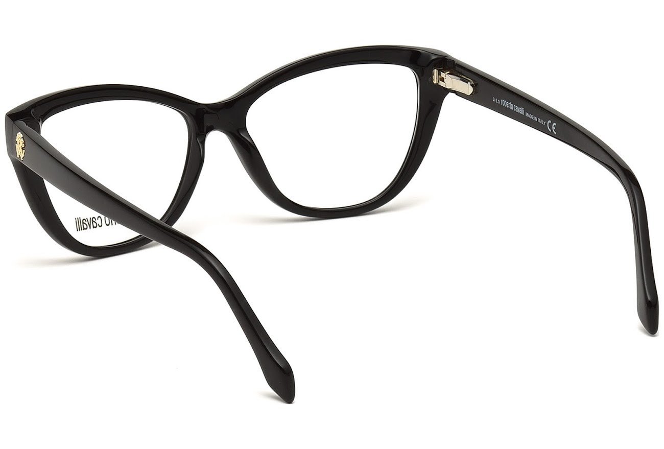 Roberto Cavalli RC0808 Women's Black Acetate Sunglasses 54mm | Fashionable & UV Protection for Outdoor Activities, Beach, and Driving