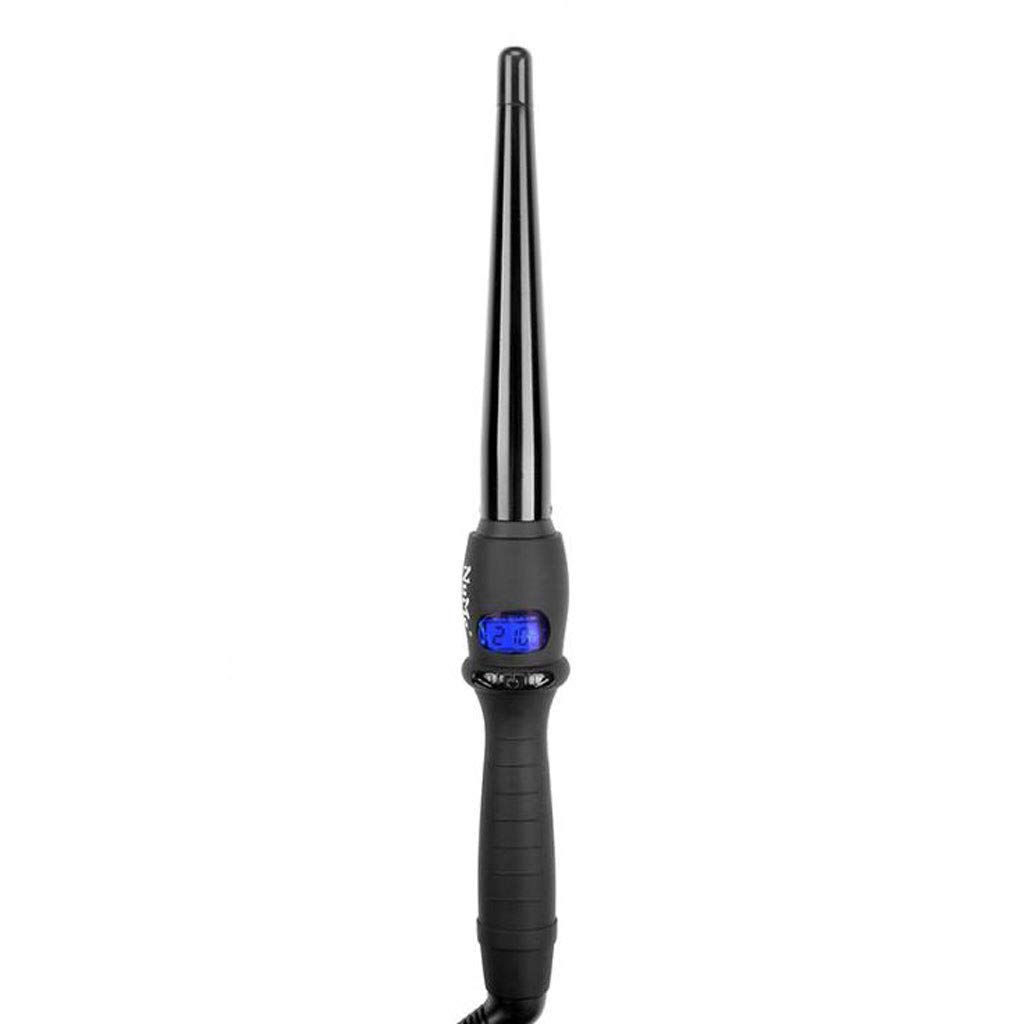 Professional Tourmaline Ceramic Curling Wand - 120℃-210℃ Adjustable Temperature Tapered Barrel Hair Curler for Short & Long Hair (12-25mm) - Perfect for Beach Waves, Loose Curls & Salon-Style Hairstyles at Home