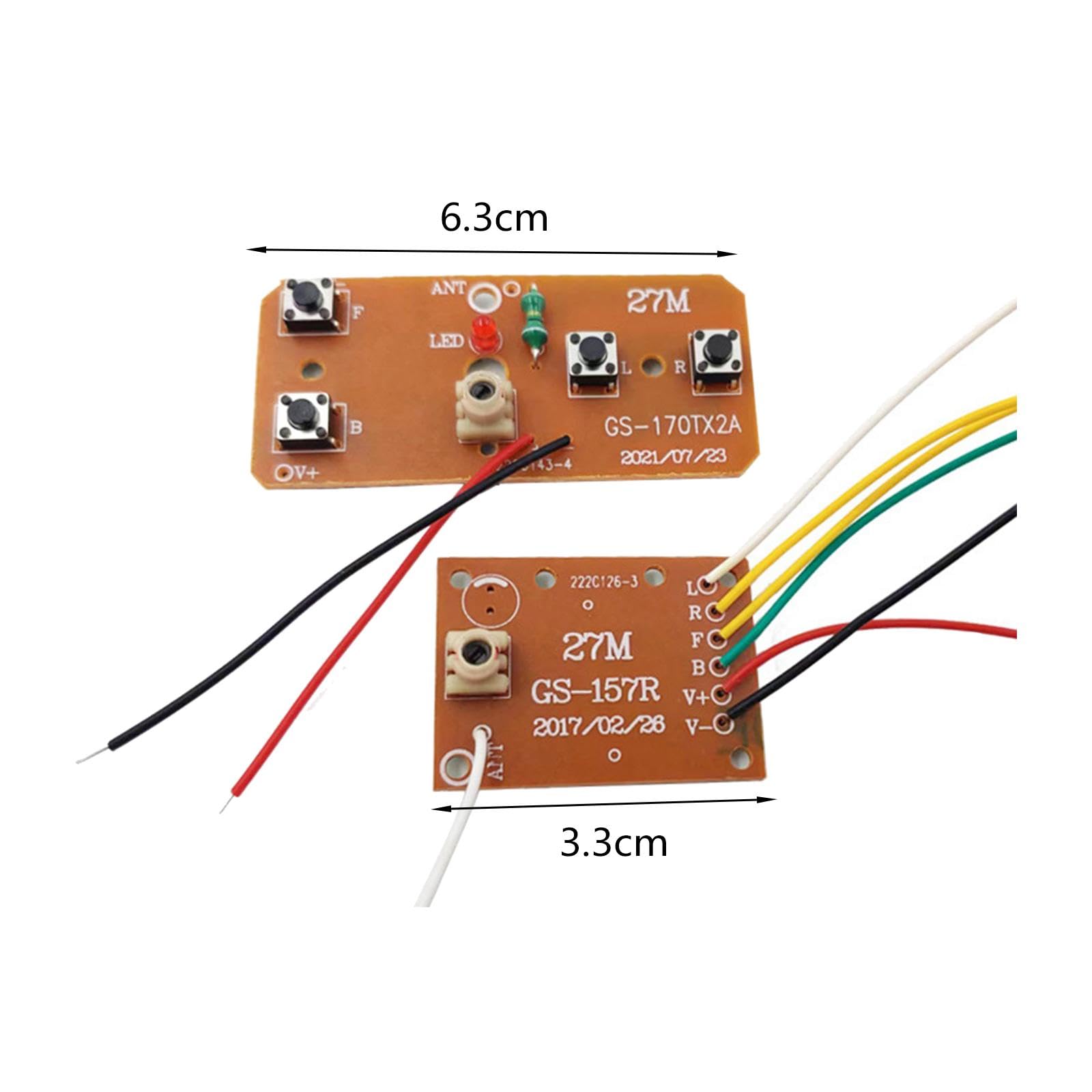 UJEAVETTE® 4 Channel Remote Control Circuit Board for RC Truck, Car, Airplane, Drone DIY - Motor Gear Kit, Receiver, Transmitter Controller - Perfect for RC Toy Repair, Upgrade and DIY Projects