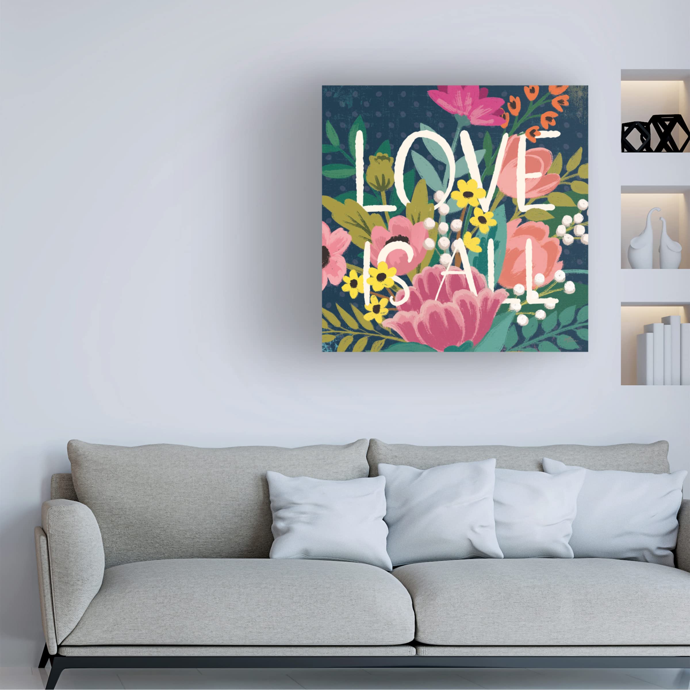 Trademark Fine Art 'Romantic Luxe IV Pastel' Canvas Wall Art by Janelle Penner - Elegant Home Decor for Living Room, Bedroom & Office
