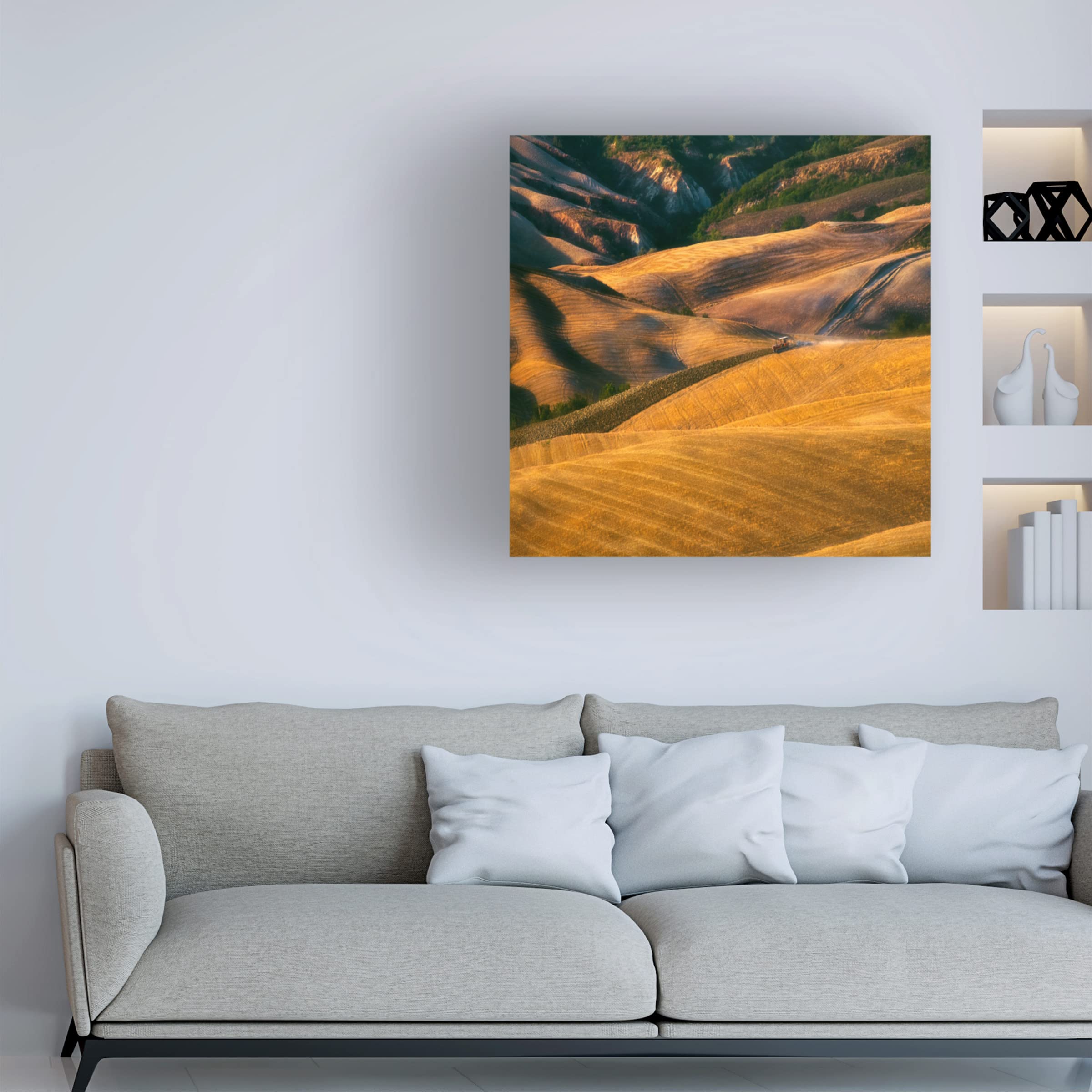 Trademark Fine Art 'On Waves' Canvas Wall Art by Krzysztof Browko - Ocean Wave Painting for Living Room, Bedroom & Office Decor
