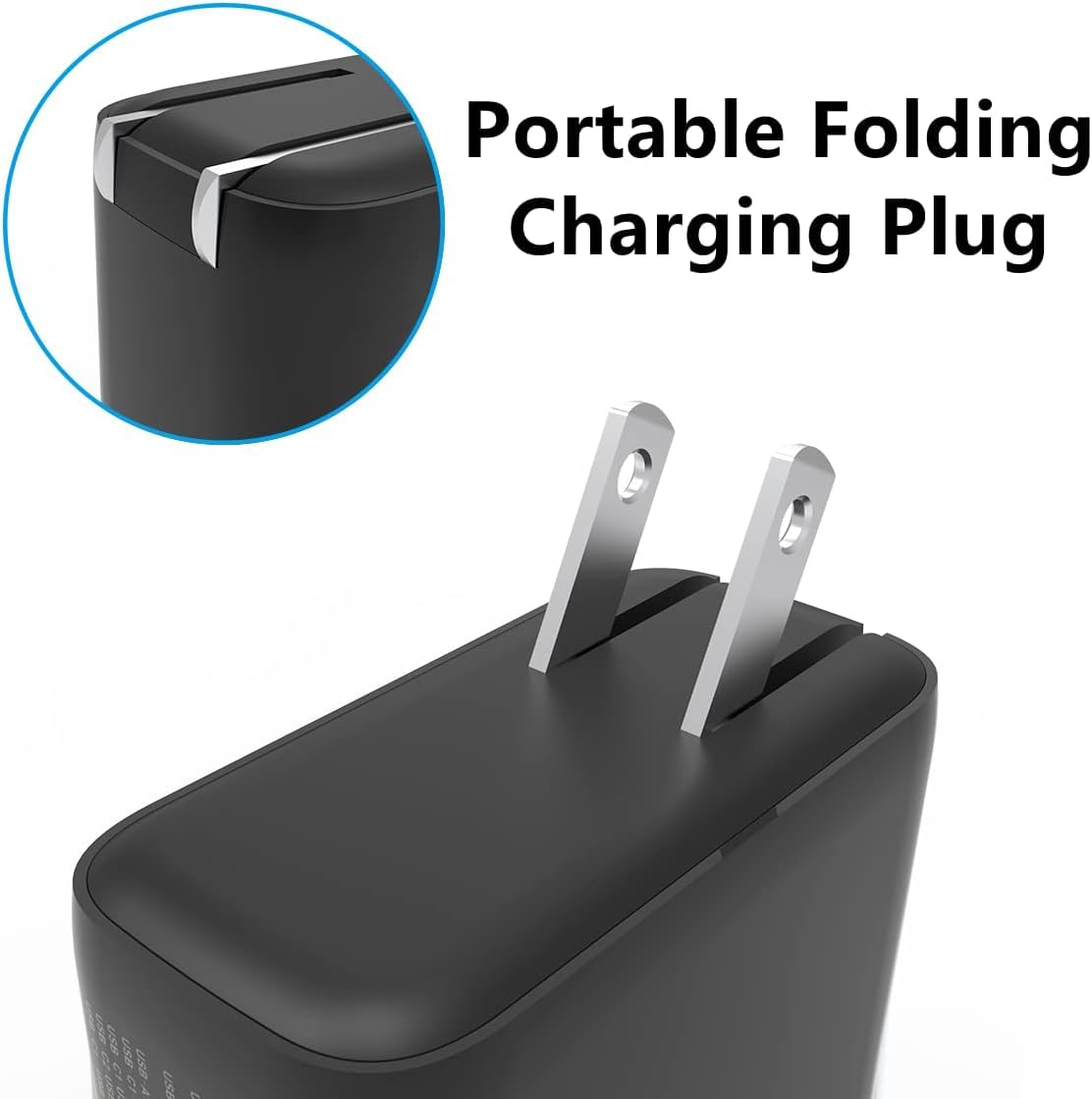 65W GaN USB C Fast Charger with PD 3.0 - 3-Port (2 USB-C + 1 USB-A) Laptop Charger Block - Compatible with MacBook Pro/Air M1/M2/M3/M4, iPad Pro/Air & USB-C Devices - Perfect for Travel, Office & Home Charging