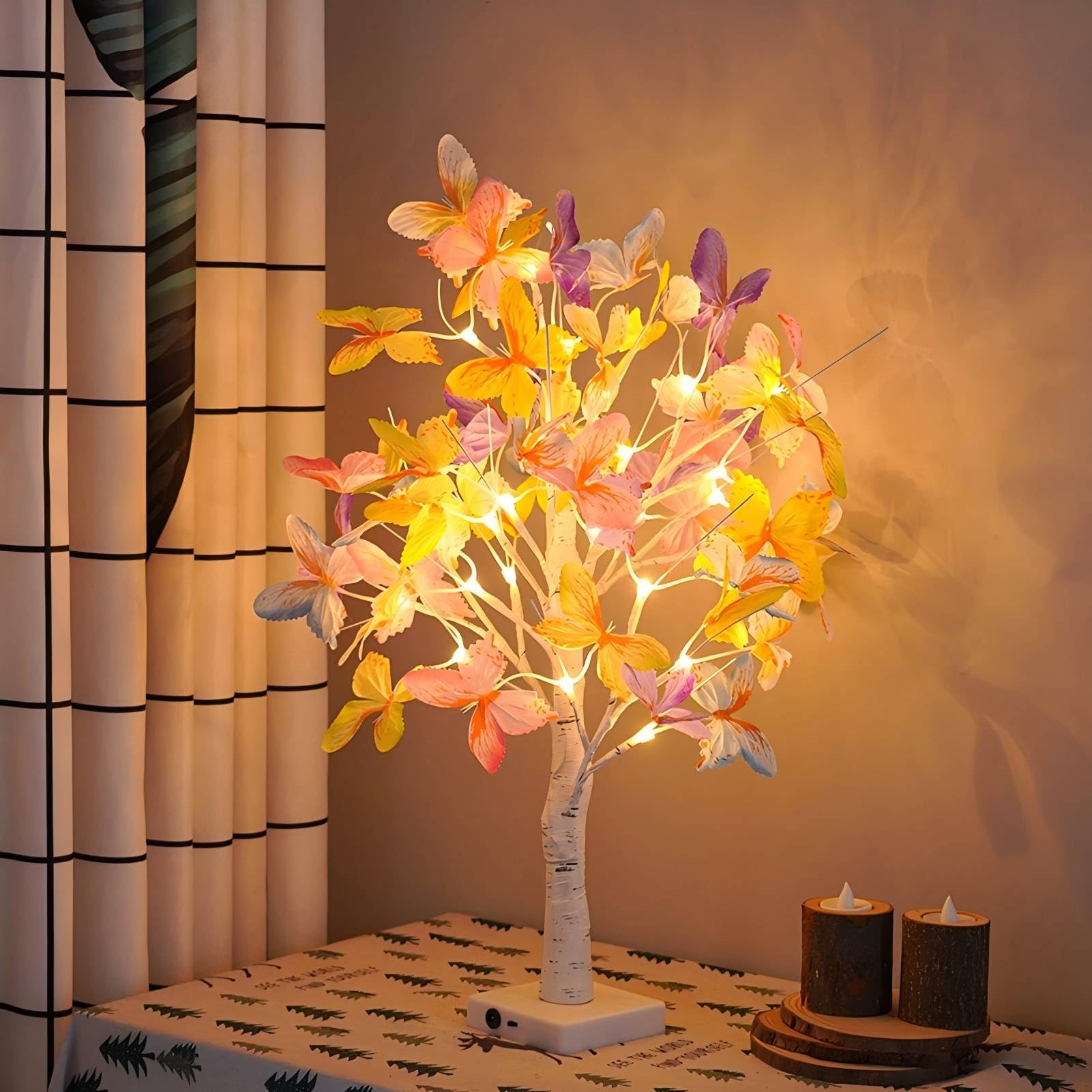2 Pack LED Birch Tree Lights - Warm White Battery Powered Fairy Lights for Christmas, Wedding, Easter Decor - Indoor Tabletop Centerpiece for Home, Festival, Party Decorations