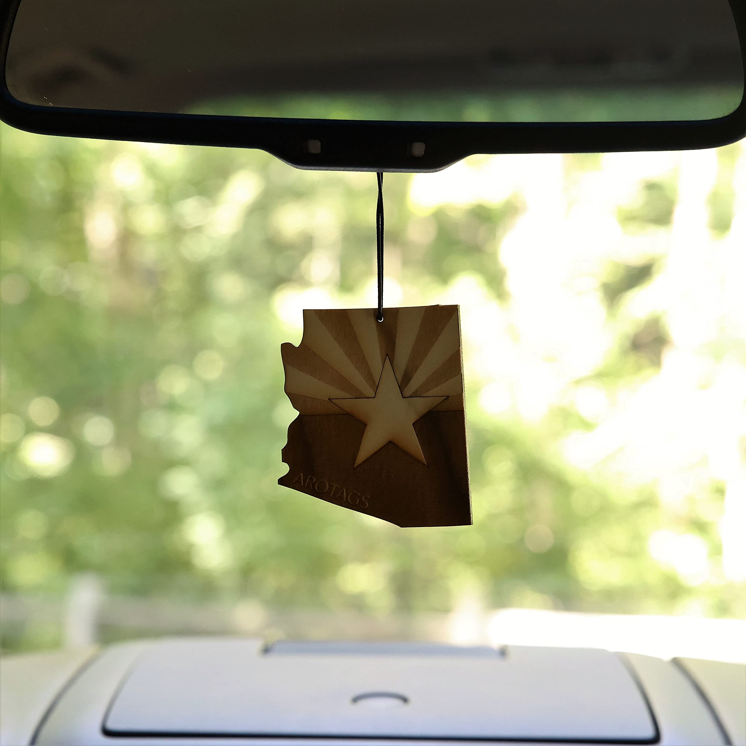 Premium Arizona Wooden Car Air Freshener - Long Lasting Backwoods Birch Scent (365+ Days) - Includes Hanging Mirror Diffuser & Fragrance Oil - 100% American Made - Perfect for Cars, Trucks, RVs & Home Décor