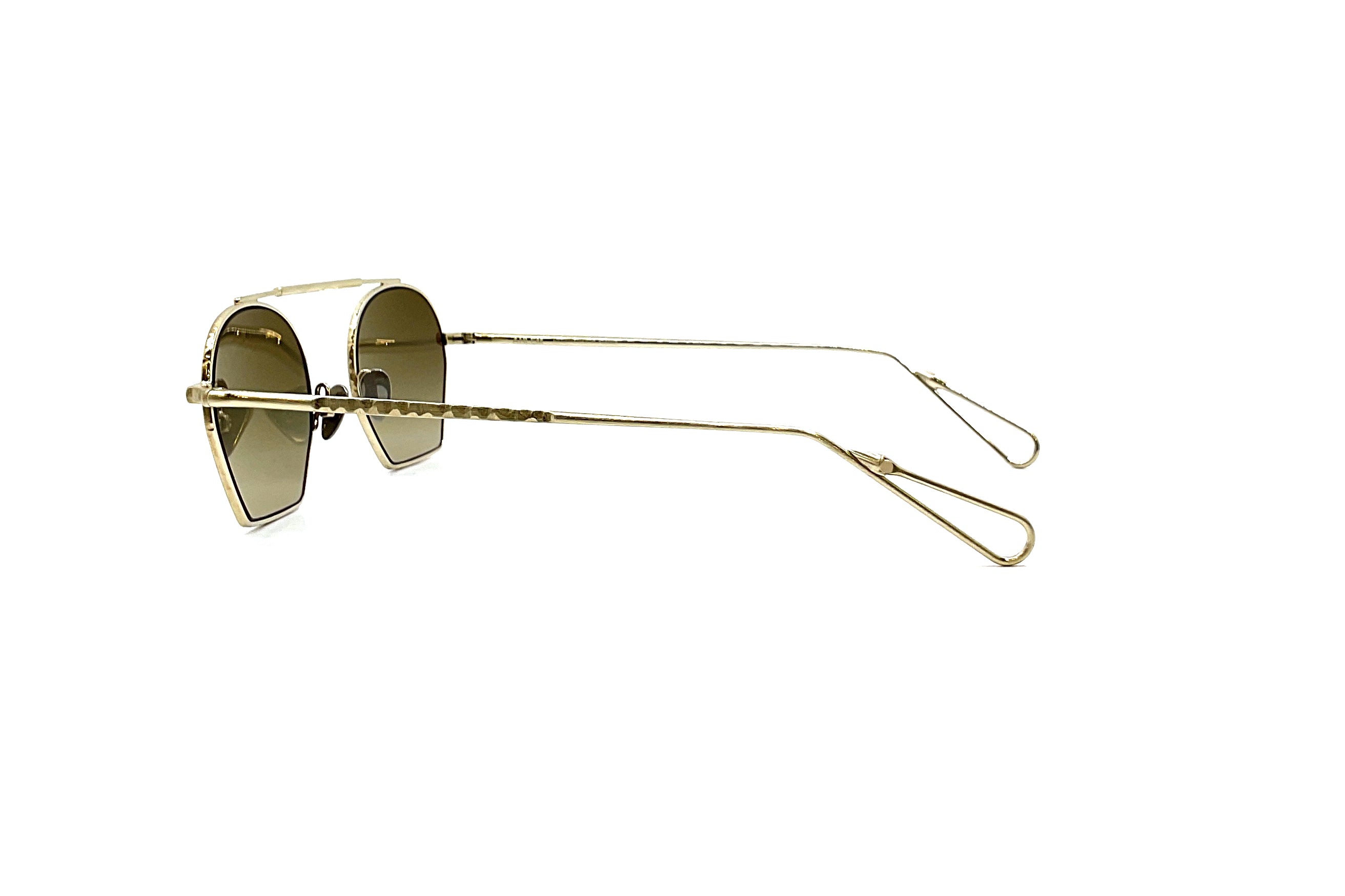 Ahlem Chaillot Sunglasses - Grey Gold Brushed Frame Luxury Designer Shades for Women | Perfect for Beach, Driving & Fashion Outfits