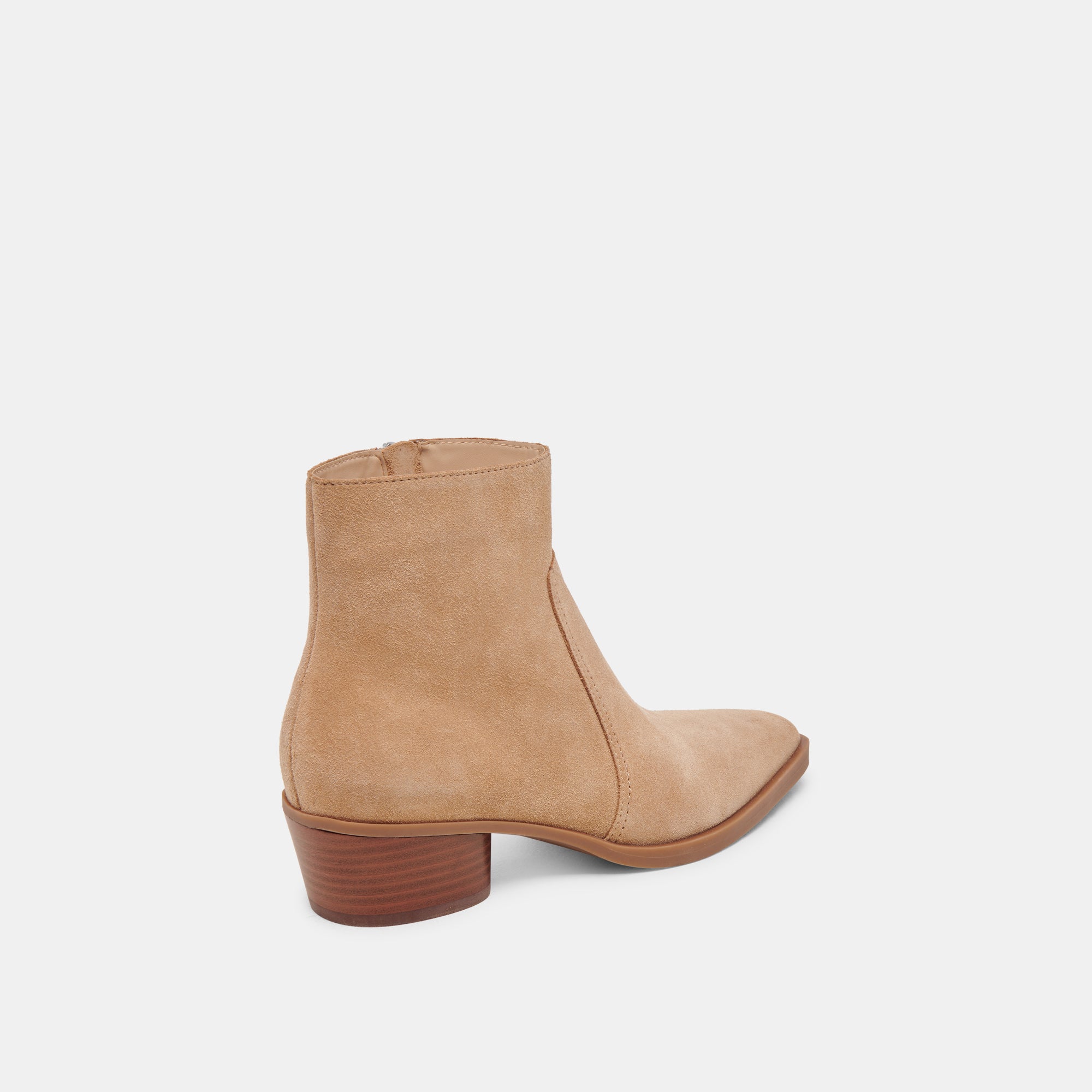 FAHARI H2O Wide Booties in Camel Suede - Waterproof Winter Boots for Women, Comfortable Slip-On Ankle Booties for Outdoor, Work & Casual Wear