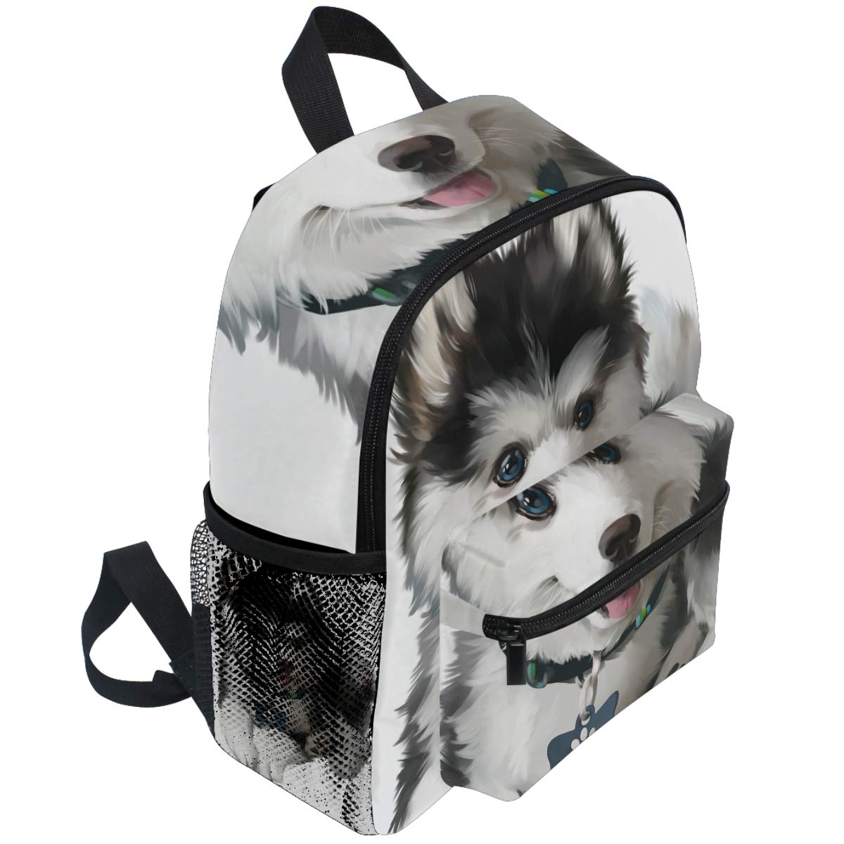 **Cute Husky Puppy Backpack for Kids - Adjustable Chest Strap Toddler School Bag for Boys & Girls - Perfect for Preschool, Kindergarten & Elementary School - Lightweight & Durable Bookbag for Daily Use & Outdoor Adventures**