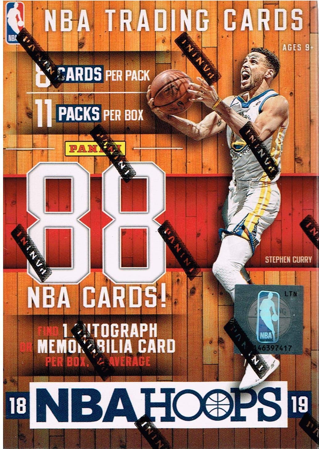 2018-2019 Panini Hoops MLB Basketball Blaster Box - 11 Packs with 1 Guaranteed Memorabilia or Autograph Card - Perfect for Collectors & Fantasy Sports Fans