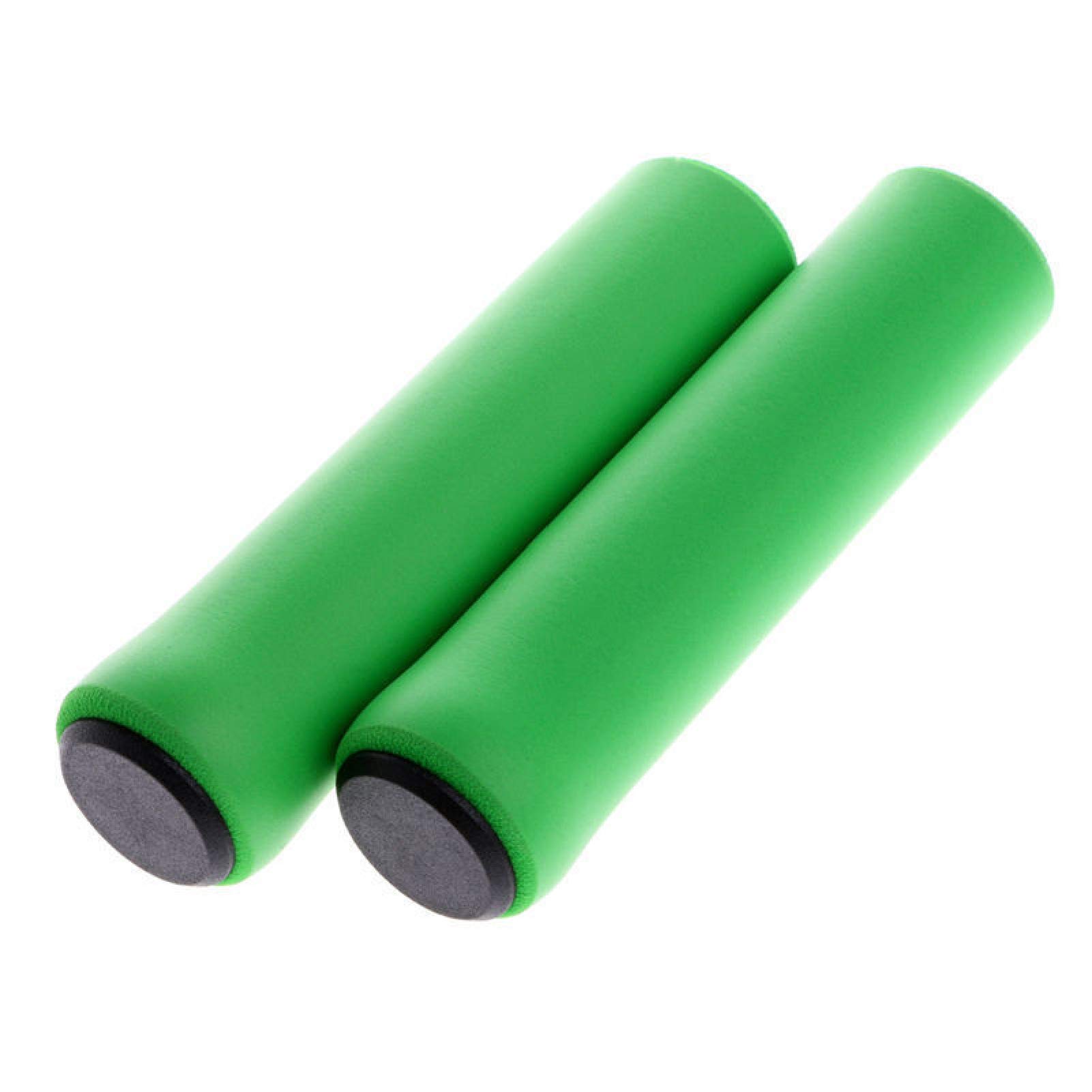 Non-Slip Silicone Rubber Bike Handlebar Grips for Mountain Bike, Scooter, Cruiser, Urban Bike, Tricycle & Wheelchair - Durable & Comfortable Cycling Accessories for MTB, BMX & Foldable Bicycles (Green) - Perfect for Commuting, Off-Road Adventures & Daily Exercise